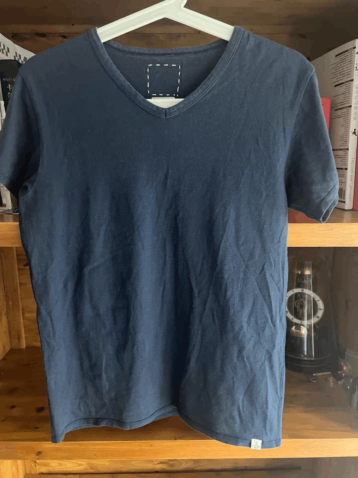 Visvim Sz 1 Visvim Indigo Dye V-neck Tee Size US S / EU 44-46 / 1 - 4 Thumbnail