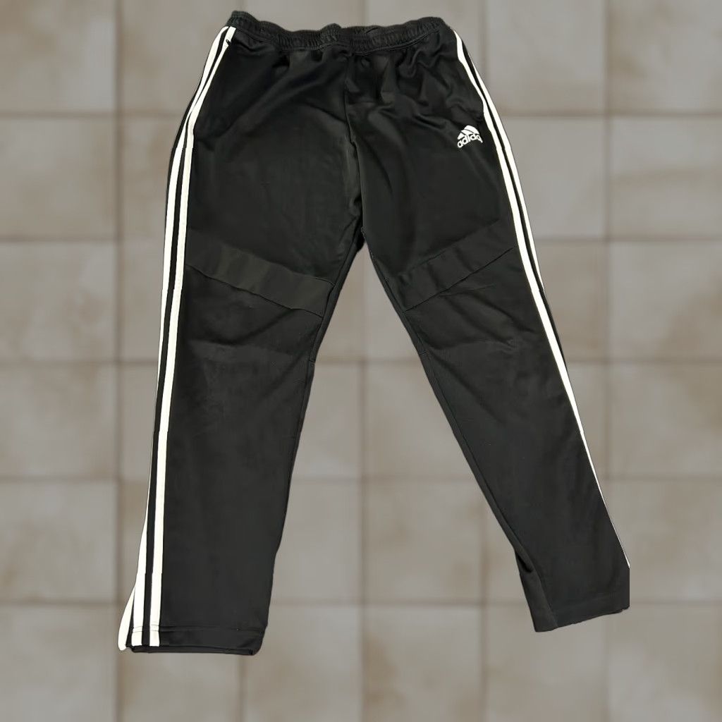 Adidas Adidas Track Pants Mens XL Black Athletic Joggers Stretch Logo Straight Pants Size US 36 / EU 52 - 1 Thumbnail