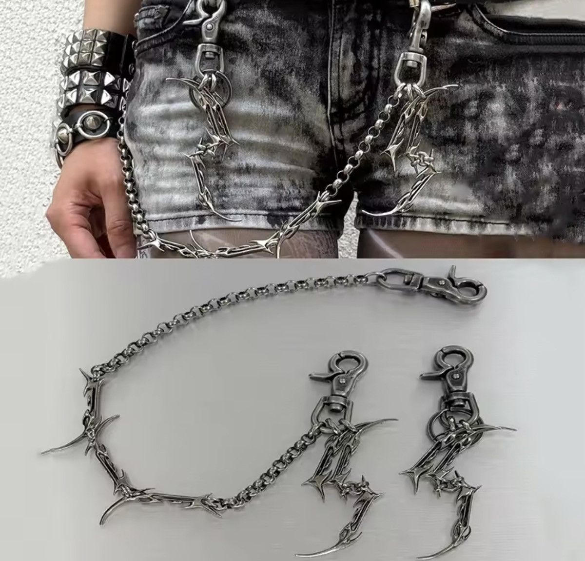 Jewelry Heavy Industrial Wallet Chain - Multi-Link Grunge - Gothic Size ONE SIZE - 3 Thumbnail
