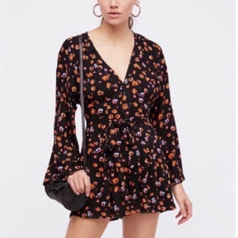 Free People Free People l L’amour Floral Printed Black Combo Romper 2 Size 26" / US 2 / IT 38 - 11 Thumbnail