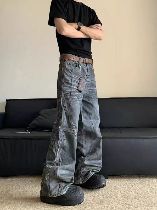 VIBE Vintage dirty dye baggy street hip hop y2k jeans Size US 30 / EU 46 - 6 Thumbnail