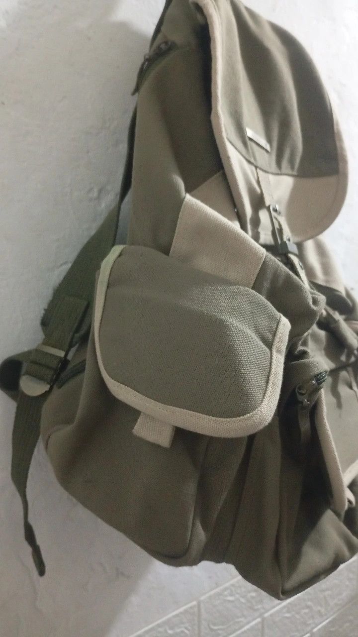 Ecko Unltd. Ecko Unltd Vintage Olive Canvas Backpack – Y2K Streetwear Size ONE SIZE - 5 Thumbnail