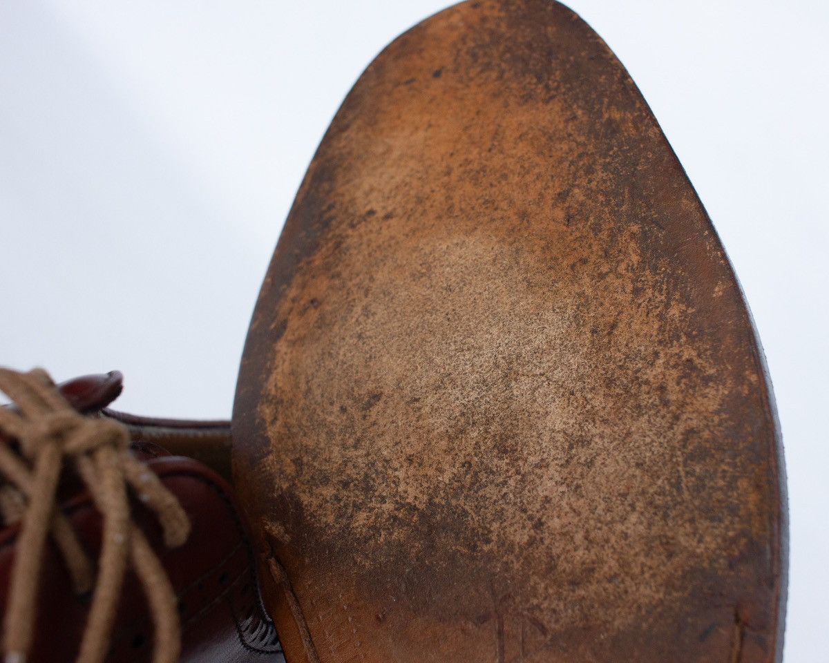 Salvatore Ferragamo Salvatore Ferragamo Brown Leather Oxford Cap Toe Brogue Size US 9.5 / EU 42-43 - 12 Thumbnail