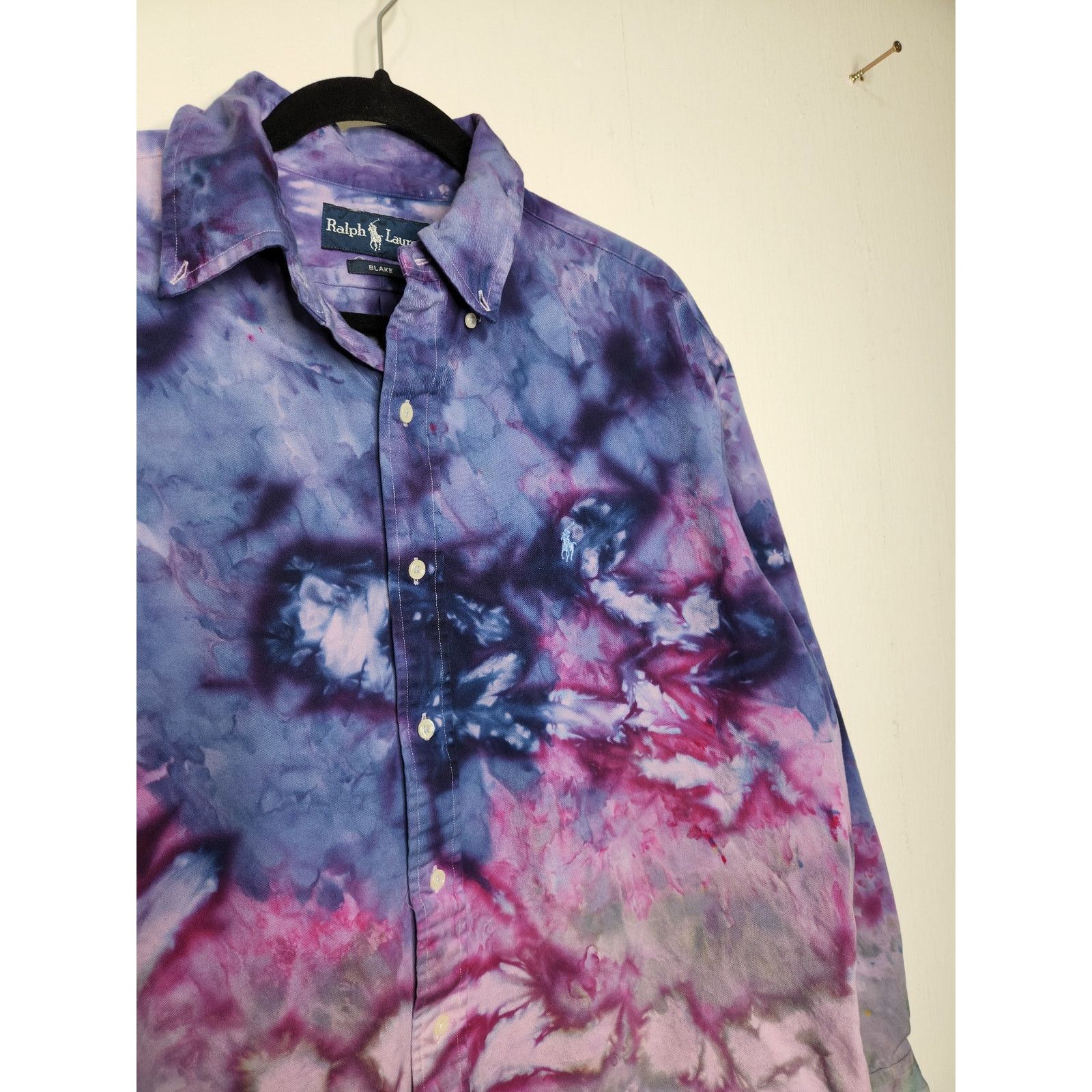 Ralph Lauren Vintage Ralph Lauren Custom Ice Tie Dye Button Shirt Art Size US M / EU 48-50 / 2 - 5 Thumbnail