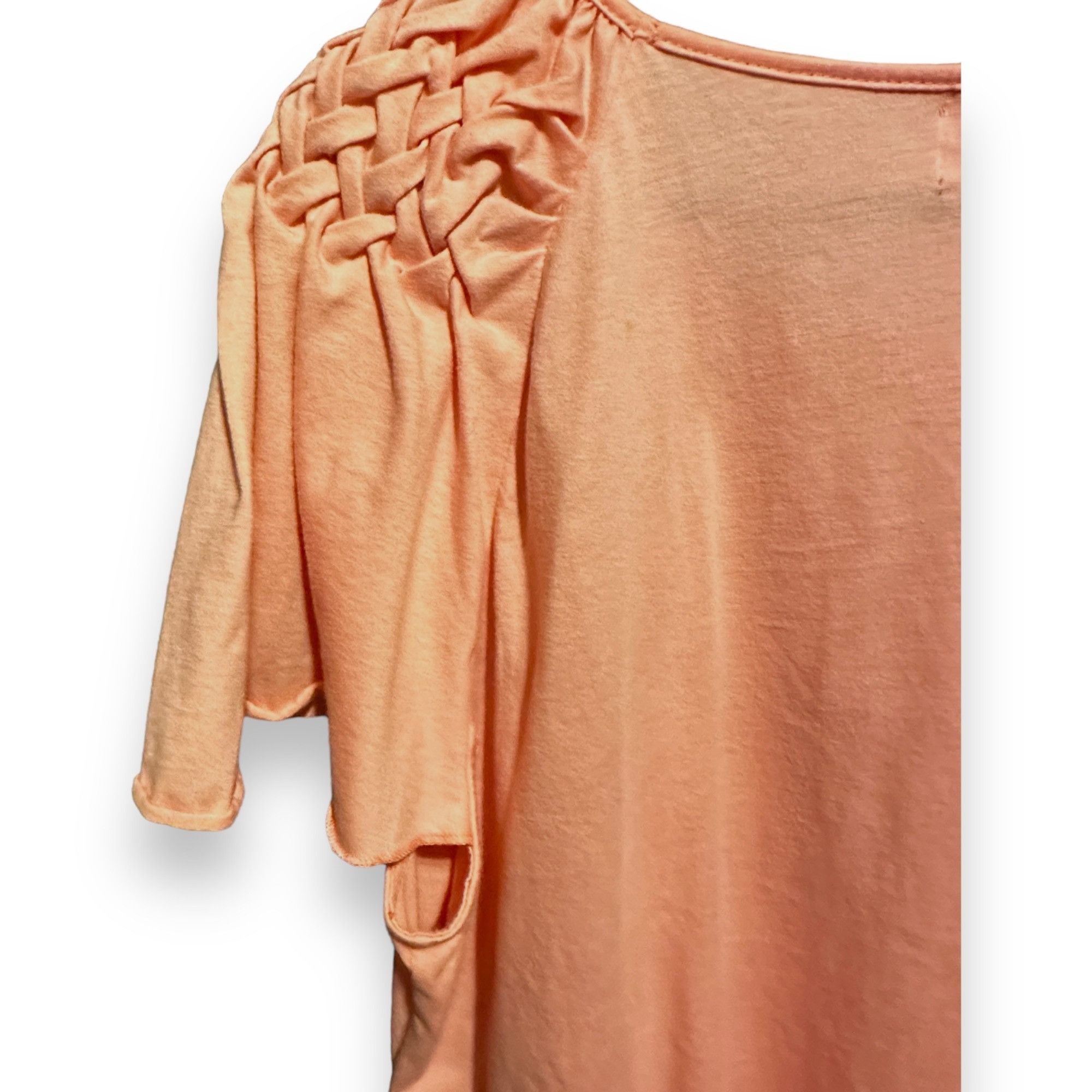 Vintage Toffee Apple XXL Bubble Gum Pink Ruched Cap Sleeve Flowing T Size XXL / US 16-18 / IT 52-54 - 4 Thumbnail