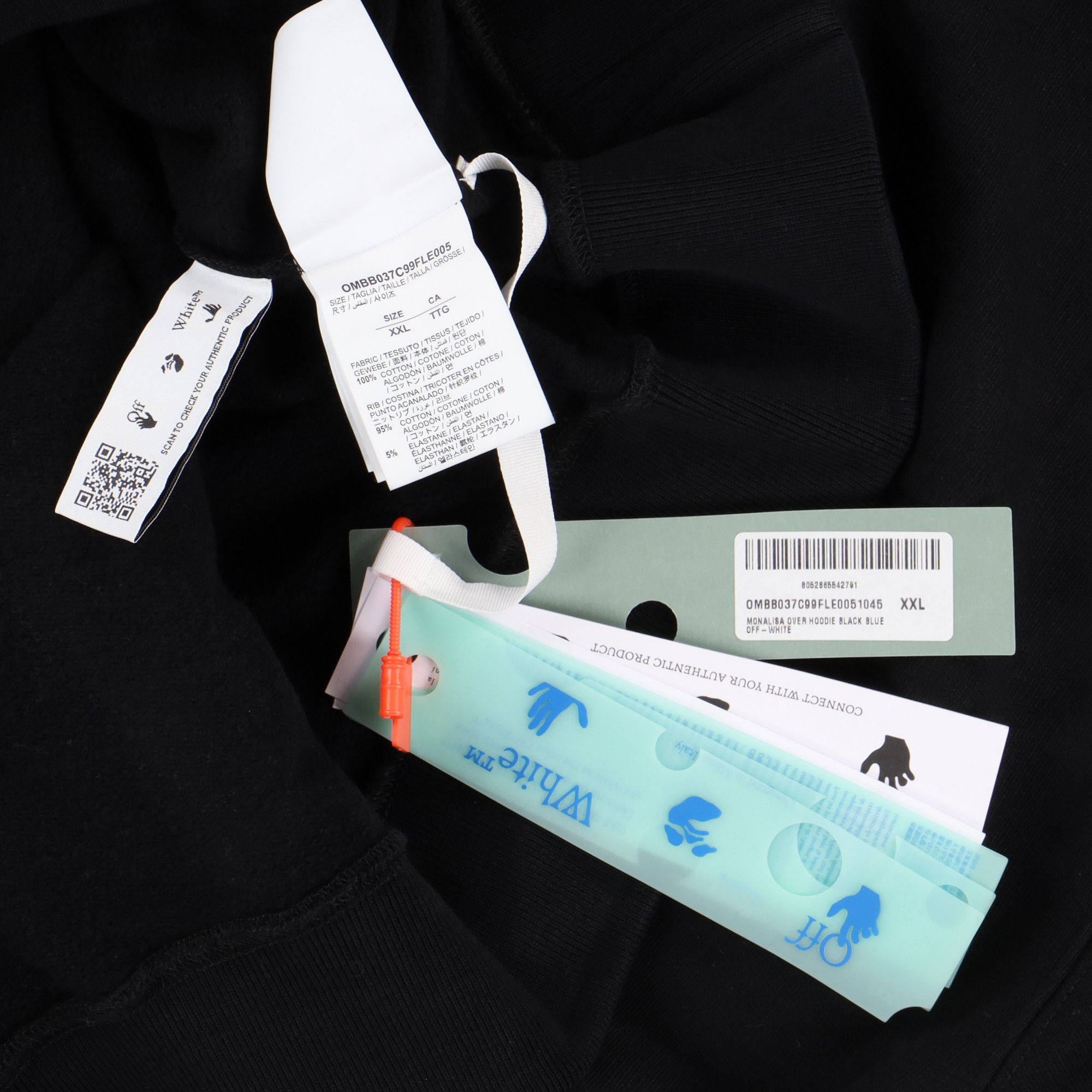 Off-White Black Mona Lisa Logo Oversized Hoodie Size US XXL / EU 58 / 5 - 6 Thumbnail