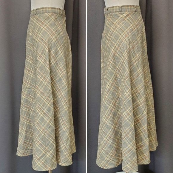 Vintage Vintage 90s Japanese School Girl Windowpane Plaid Skirt XS Size 25" / US 0 / IT 36 - 3 Thumbnail