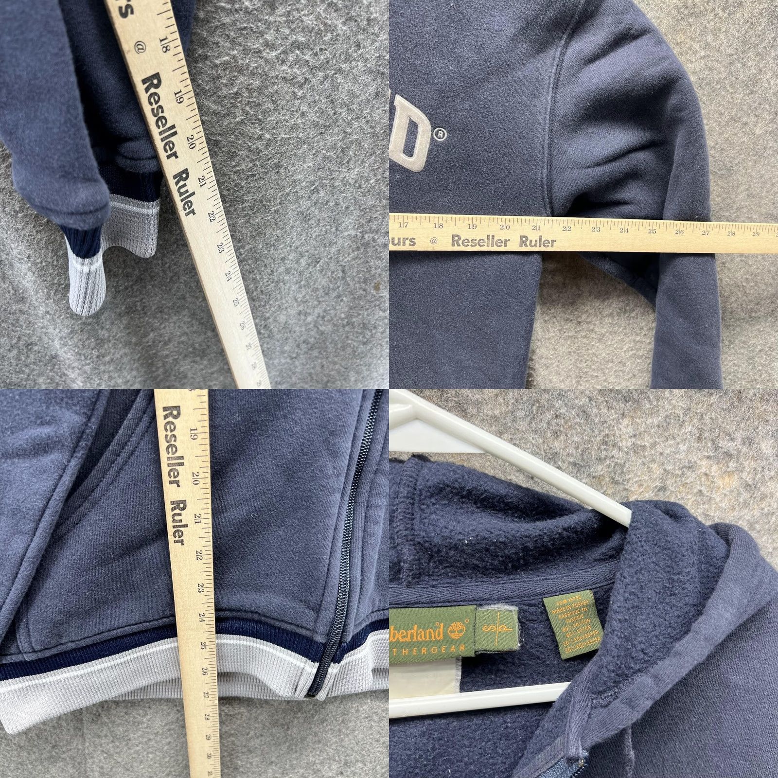 Timberland VINTAGE Timberland Sweater Men Small Blue Full Zip Hoodie Jacket Weathergear Embroidered Logo Size US S / EU 44-46 / 1 - 8 Thumbnail