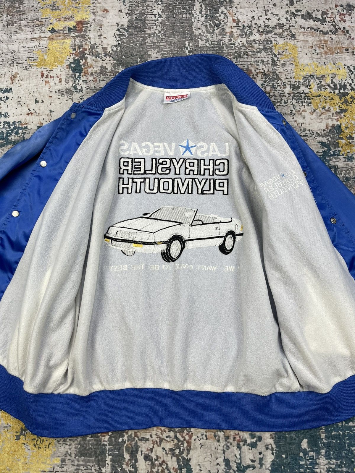 NASCAR Vintage Hartwell USA Chrysler Plymouth Bomber Jacket Size US S / EU 44-46 / 1 - 9 Thumbnail