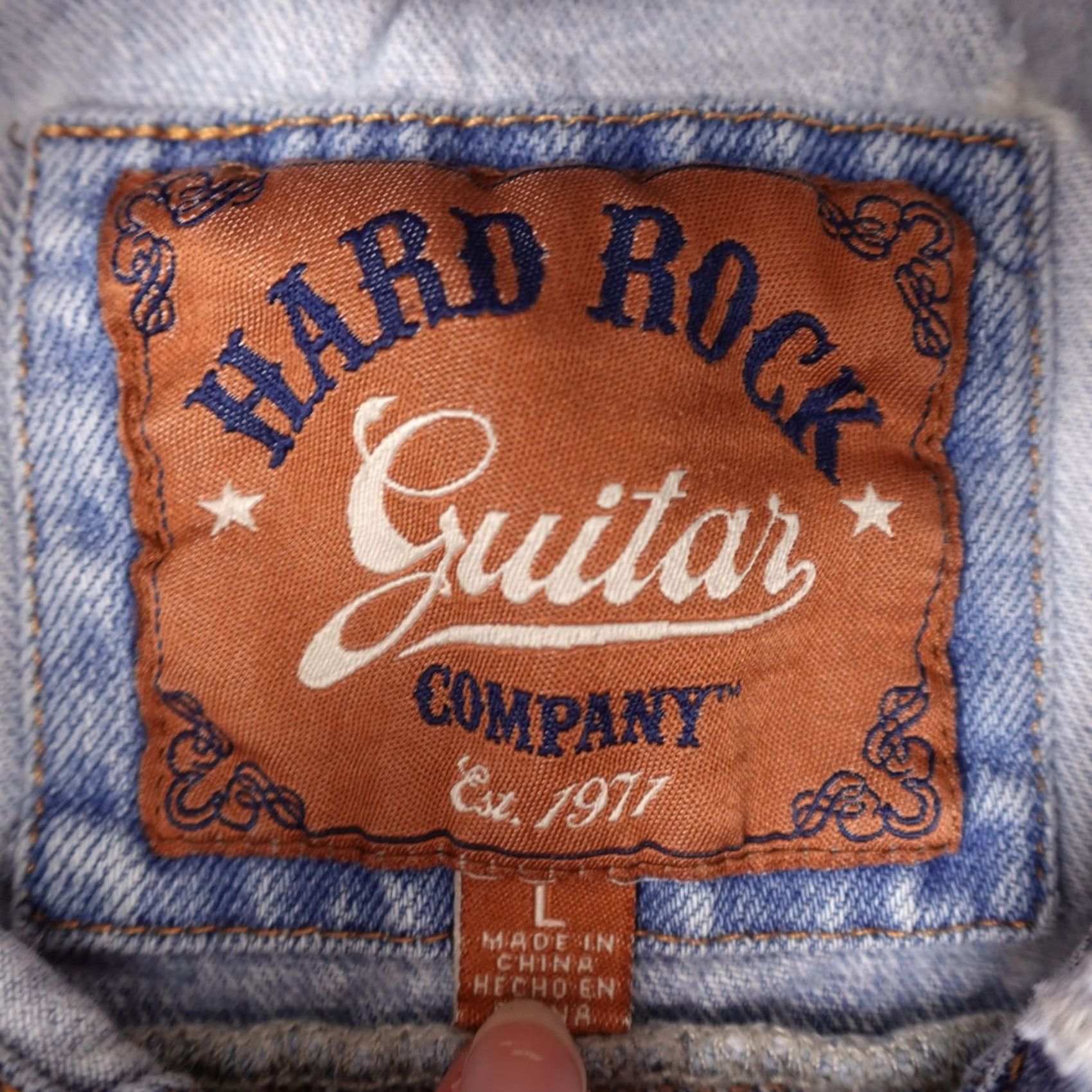 Hard Rock Cafe Hard Rock Hotel Mens Large Blue Denim Jacket Distressed Biloxi Patch Light Size US L / EU 52-54 / 3 - 3 Thumbnail