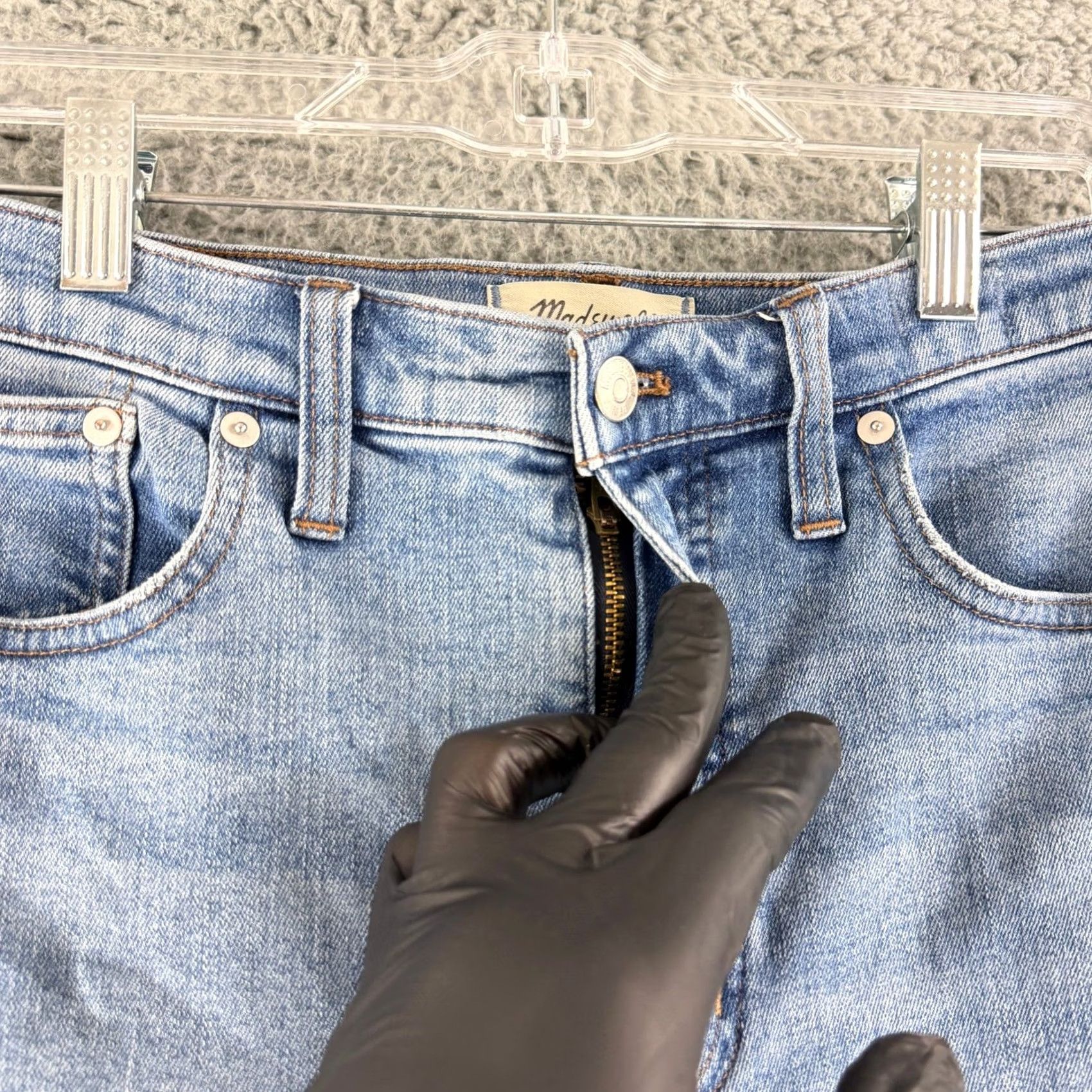 Madewell Madewell Jeans Womens 29 Blue High Rise Skinny Flare Stretch Denim Size 29" - 3 Thumbnail