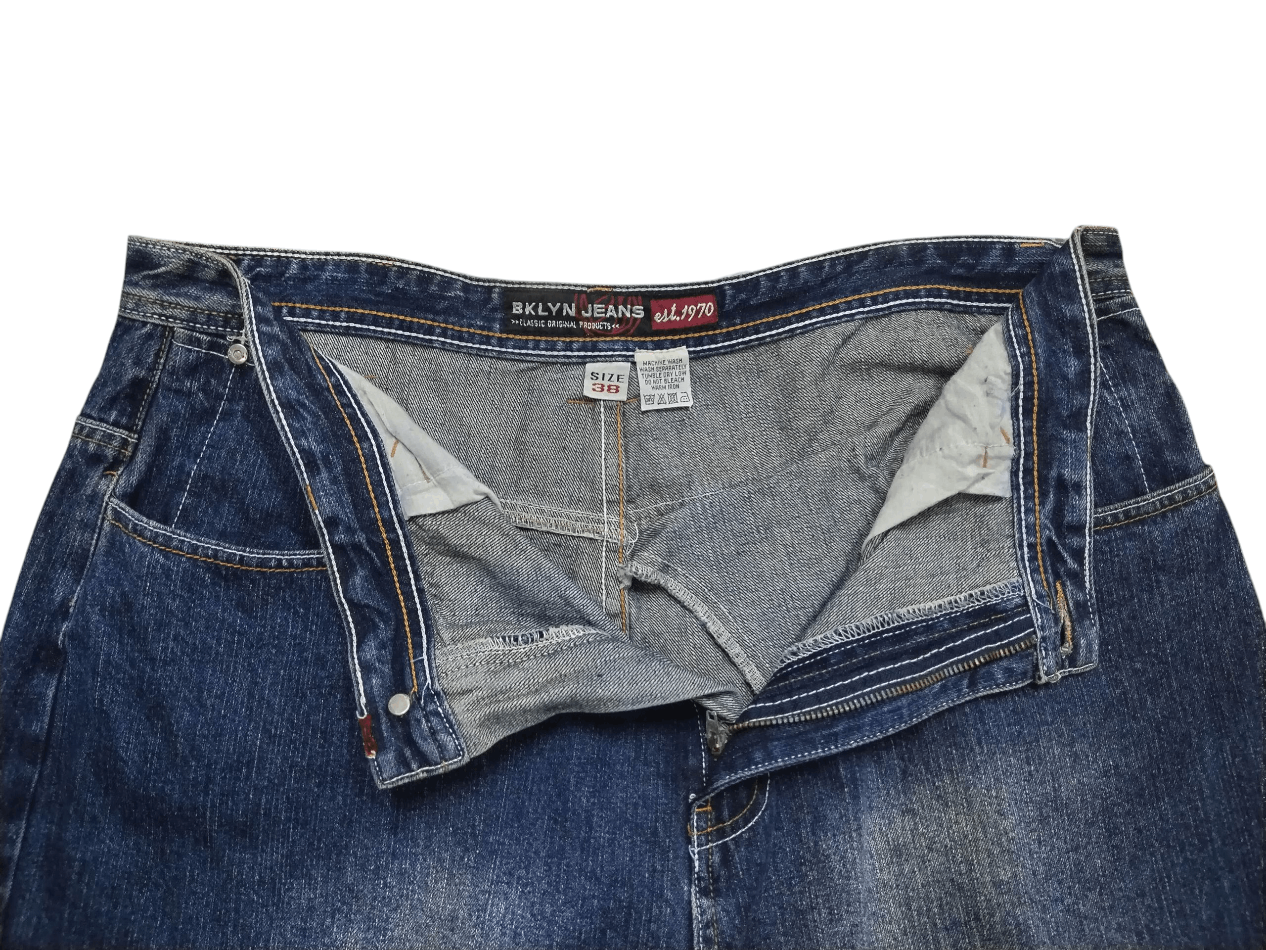 Brooklyn Clothing Bklyn jeans Baggy nice design straight cut loose Size US 38 / EU 54 - 10 Thumbnail