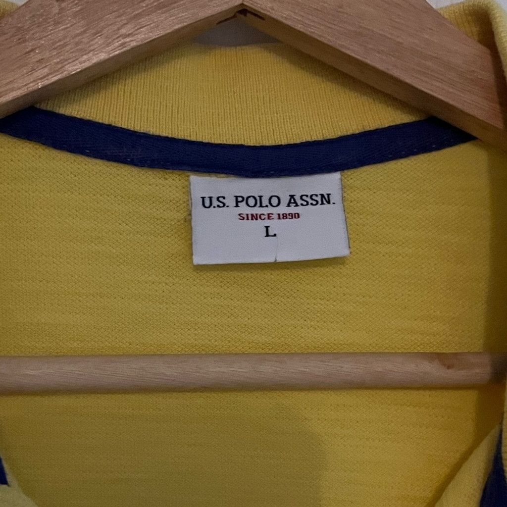 U.S. Polo Assn. Yellow U.S. Polo Assn. Short Sleeve Collar-Neck Shirt Size US L / EU 52-54 / 3 - 4 Thumbnail