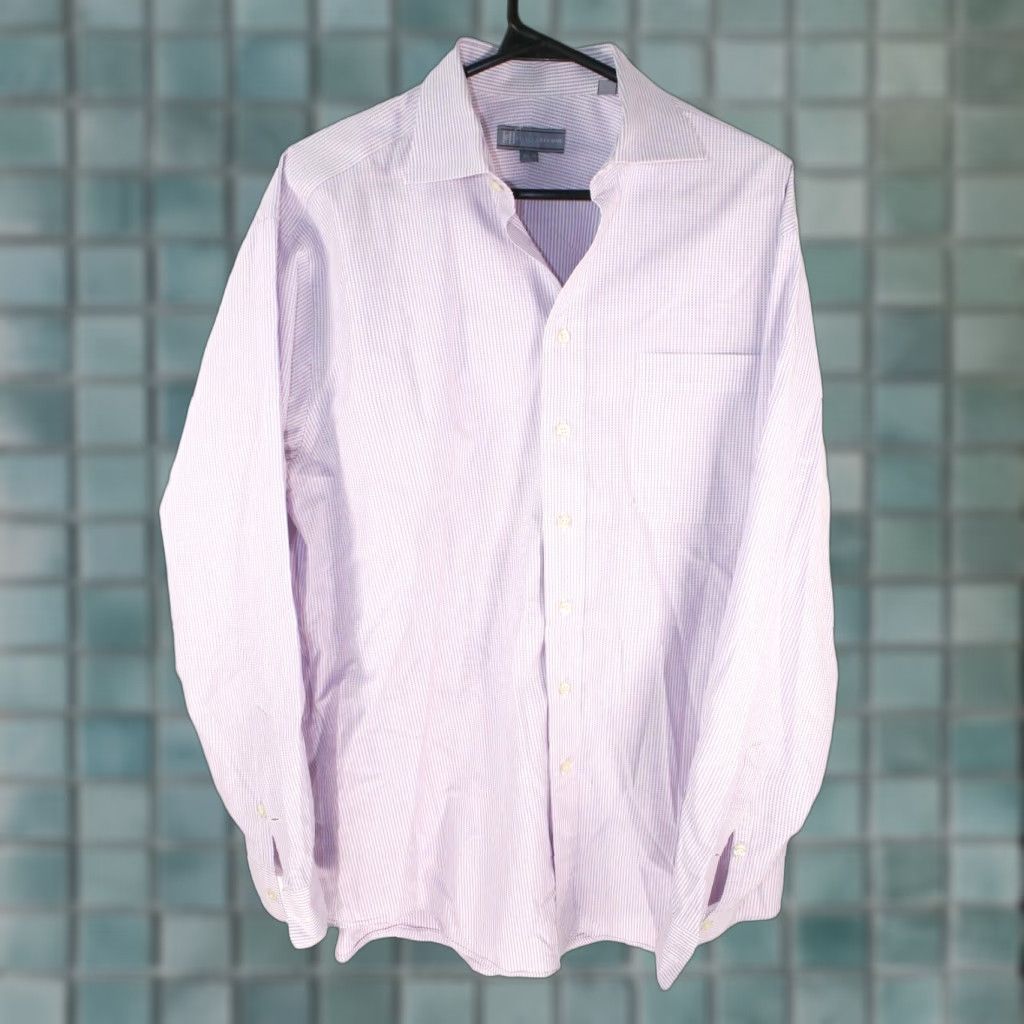 Vintage VINTAGE Hickey Freeman Men's Shirt Casual Button-Up Cotton Long Sleeve Striped 16.5 Fall Winter Spring Summer Size US L / EU 52-54 / 3 - 1 Thumbnail