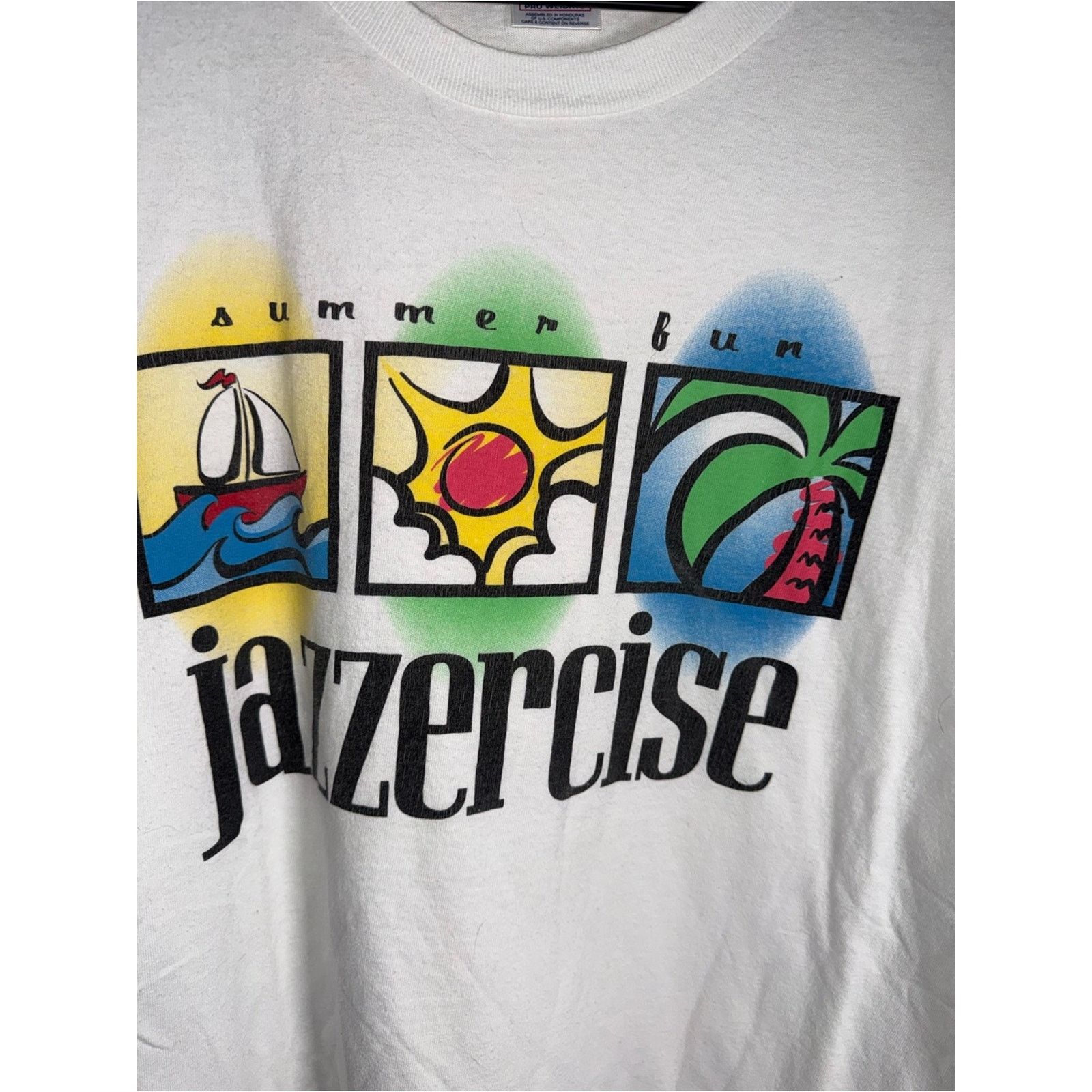 Delta VINTAGE JAZZERCISE SUMMER FUN Delta Pro Weight White Tee XL Size US XL / EU 56 / 4 - 3 Thumbnail