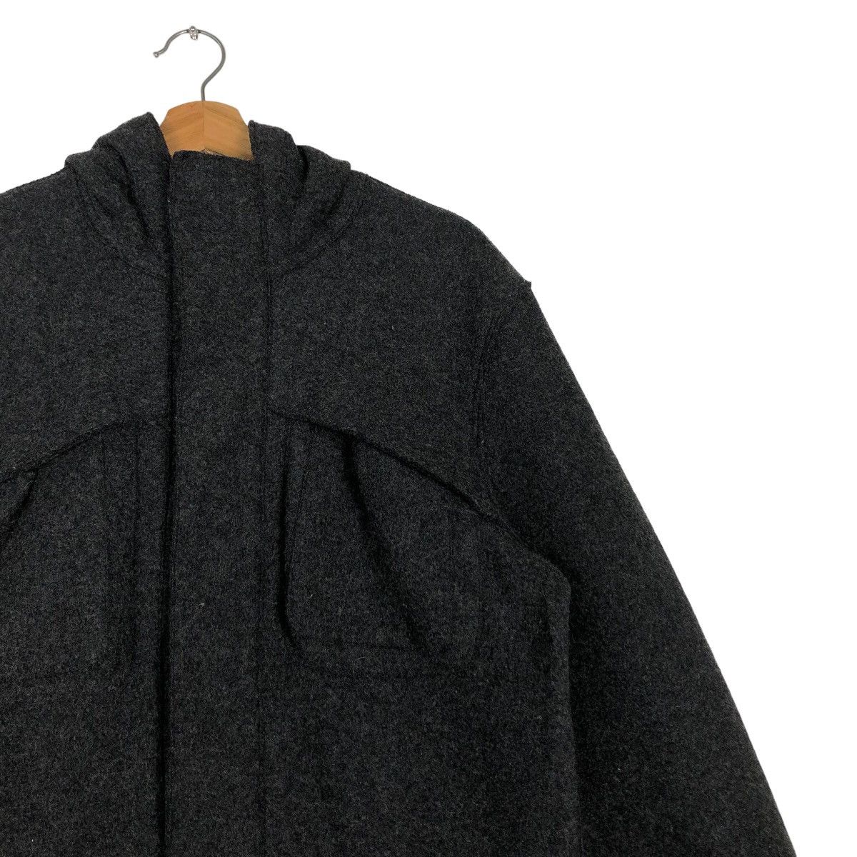 Issey Miyake 🔥Rich Black - Wool Hunting Jacket Double Layer Tete Homme Size US L / EU 52-54 / 3 - 5 Thumbnail