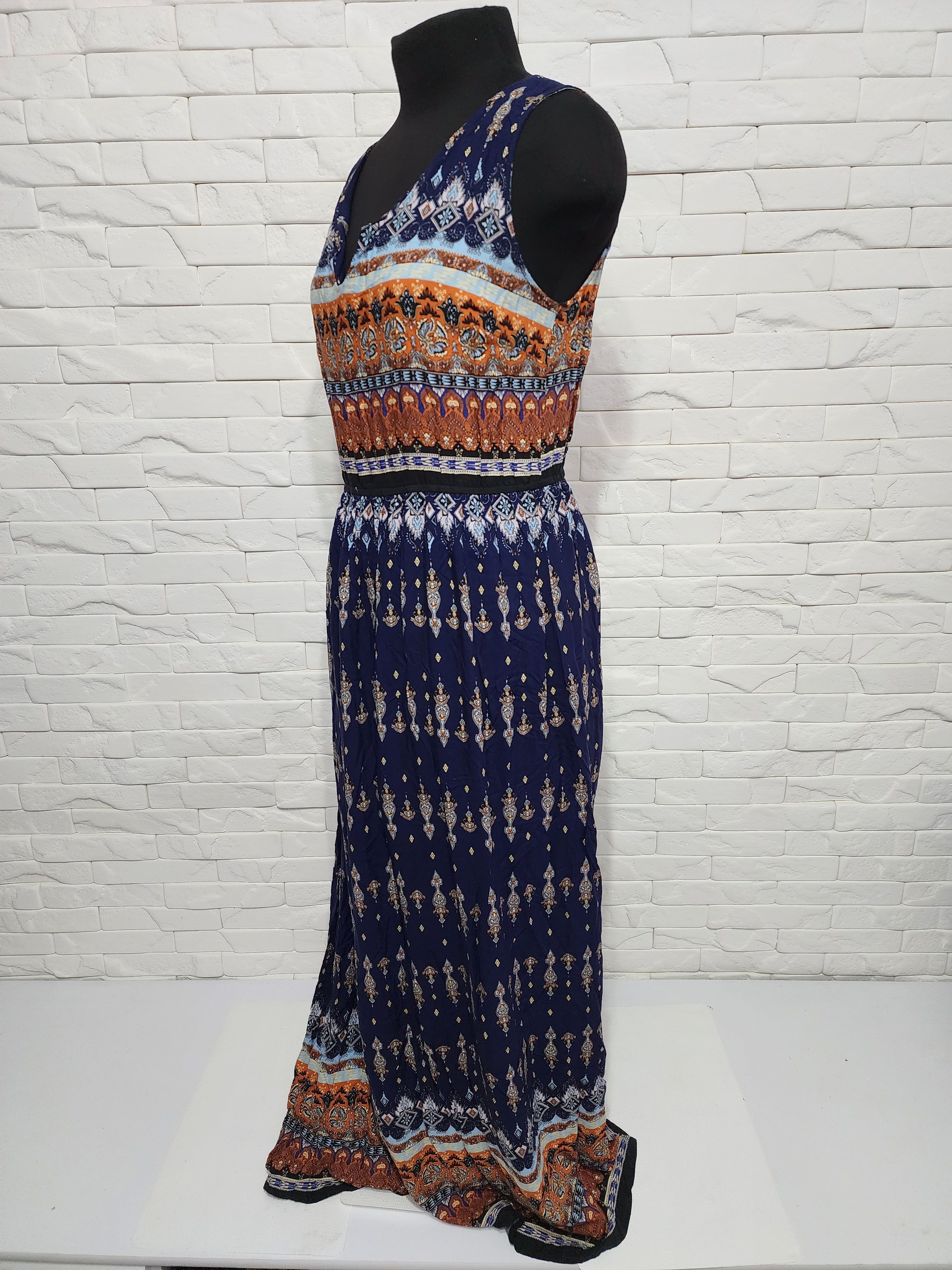 Other Multi-colored dress made of genuine viscose. Size M / US 6-8 / IT 42-44 - 3 Thumbnail