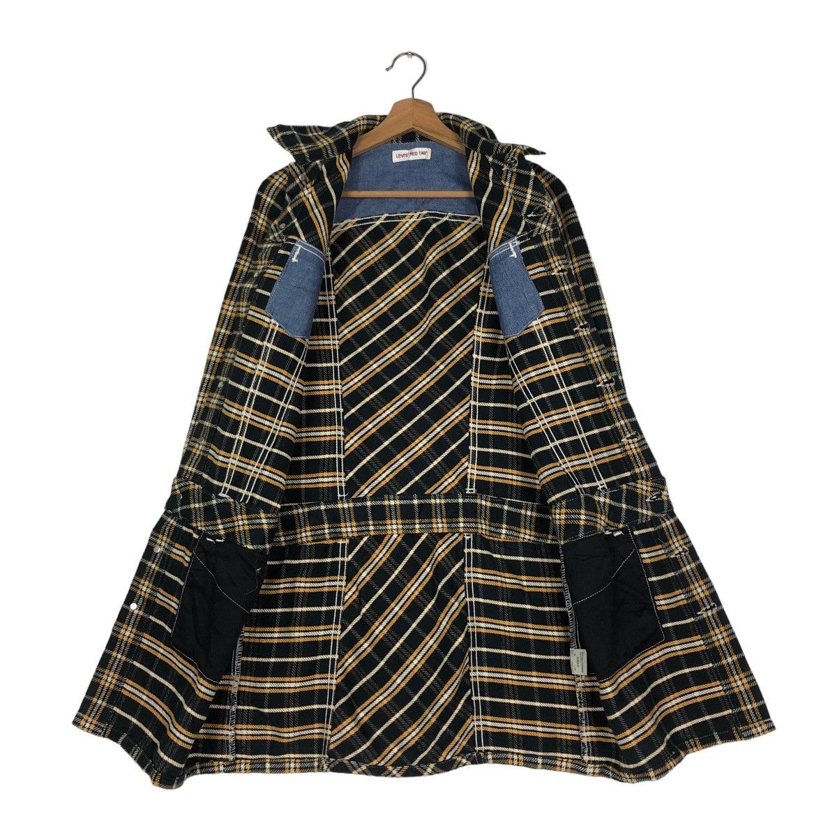 Japanese Brand 🔥Vintage Levi’s Red Tab Long Jacket Tartan Design Check Size US M / EU 48-50 / 2 - 13 Thumbnail