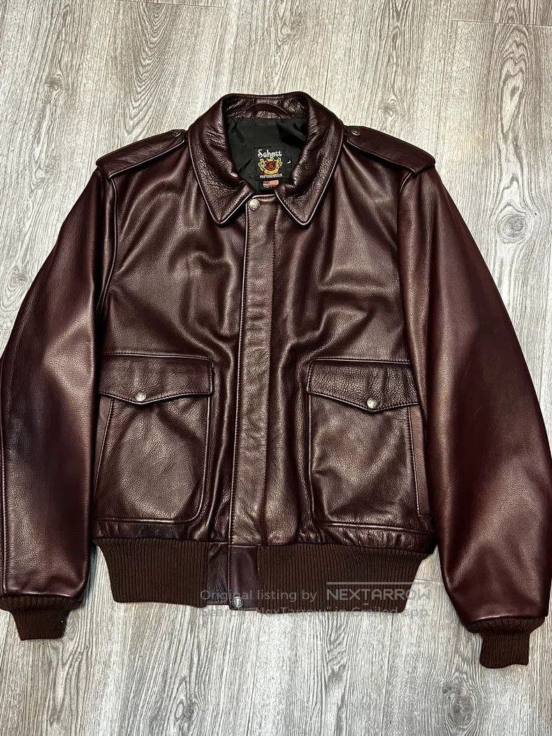 Schott Schott Flight suit, cowhide jacket, jacket, jacket Size US L / EU 52-54 / 3 - 3 Thumbnail