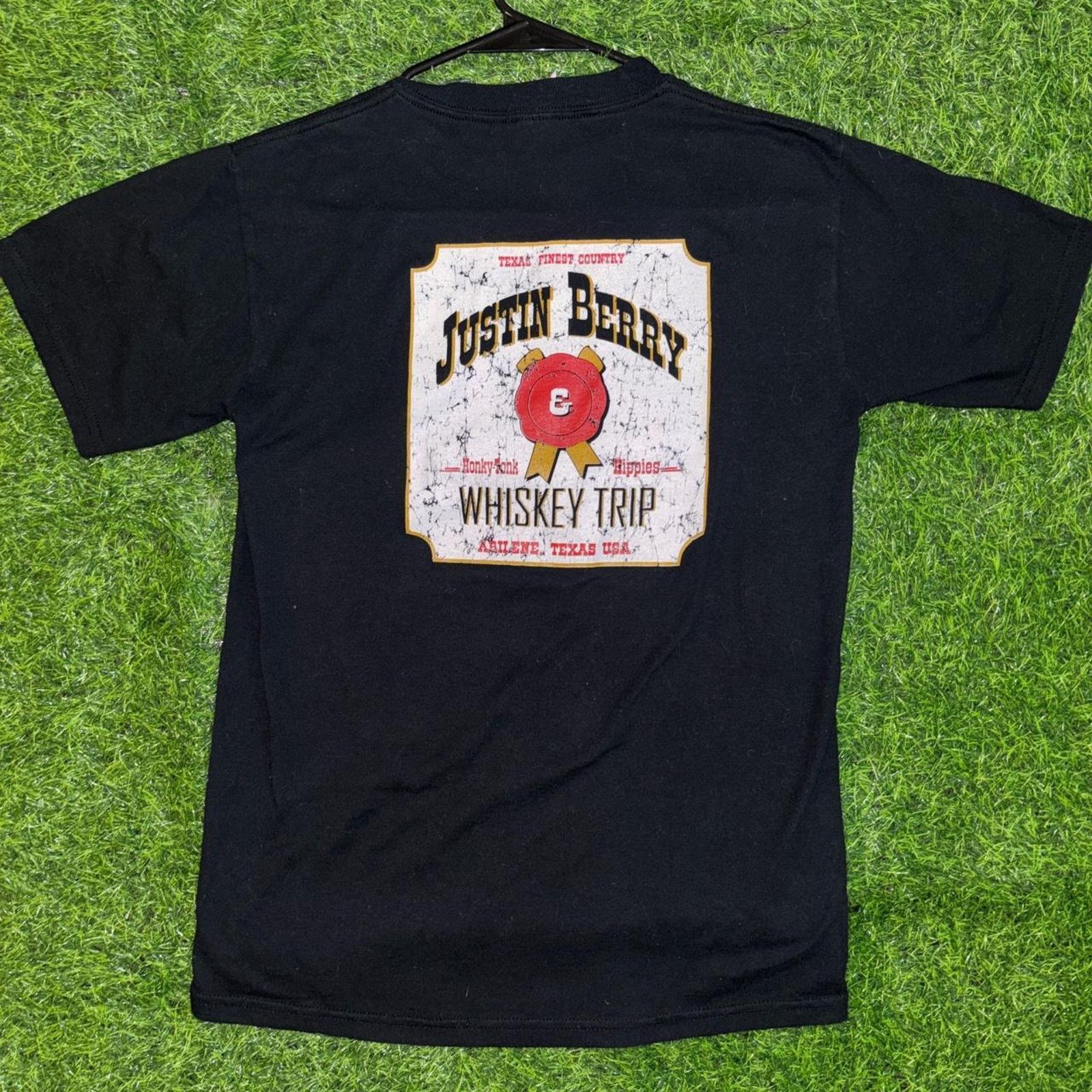 Jerzees Men's Black Justin Berry Whiskey Trip Graphic Tee Size US S / EU 44-46 / 1 - 2 Thumbnail