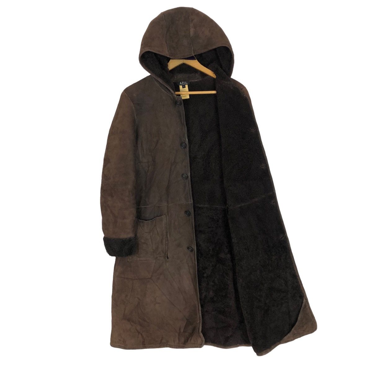 A.P.C. Vintage A.P.C. Hooded Sheepskins Shearling Leather Jacket Size S / US 4 / IT 40 - 8 Thumbnail
