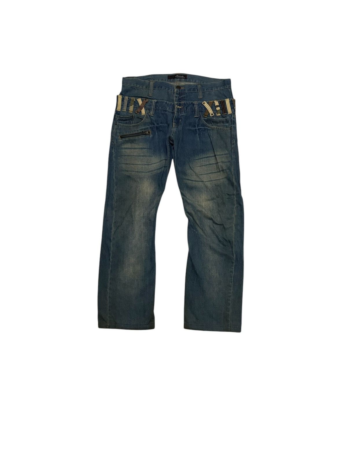 Japanese International World Streetwear Double Waist Denim