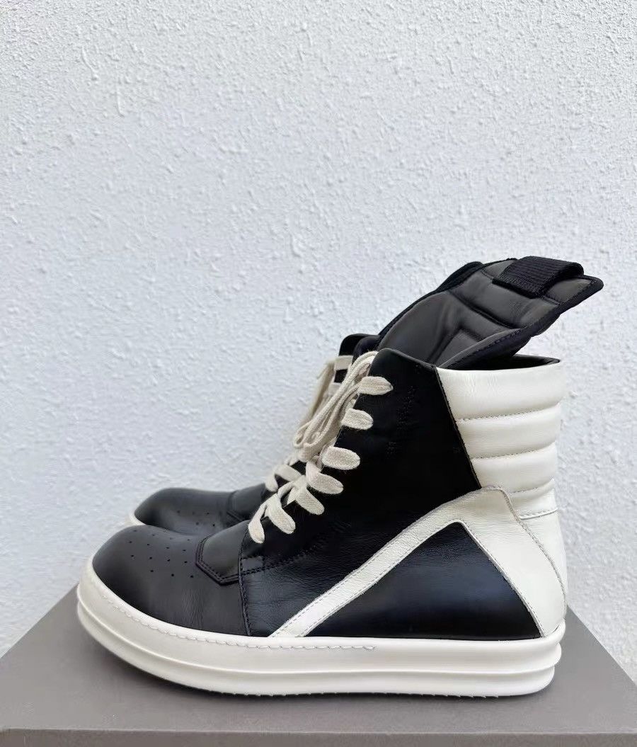 Rick Owens Rick Owens Geobasket leather high-top classic Size US 7.5 / EU 40-41 - 3 Thumbnail