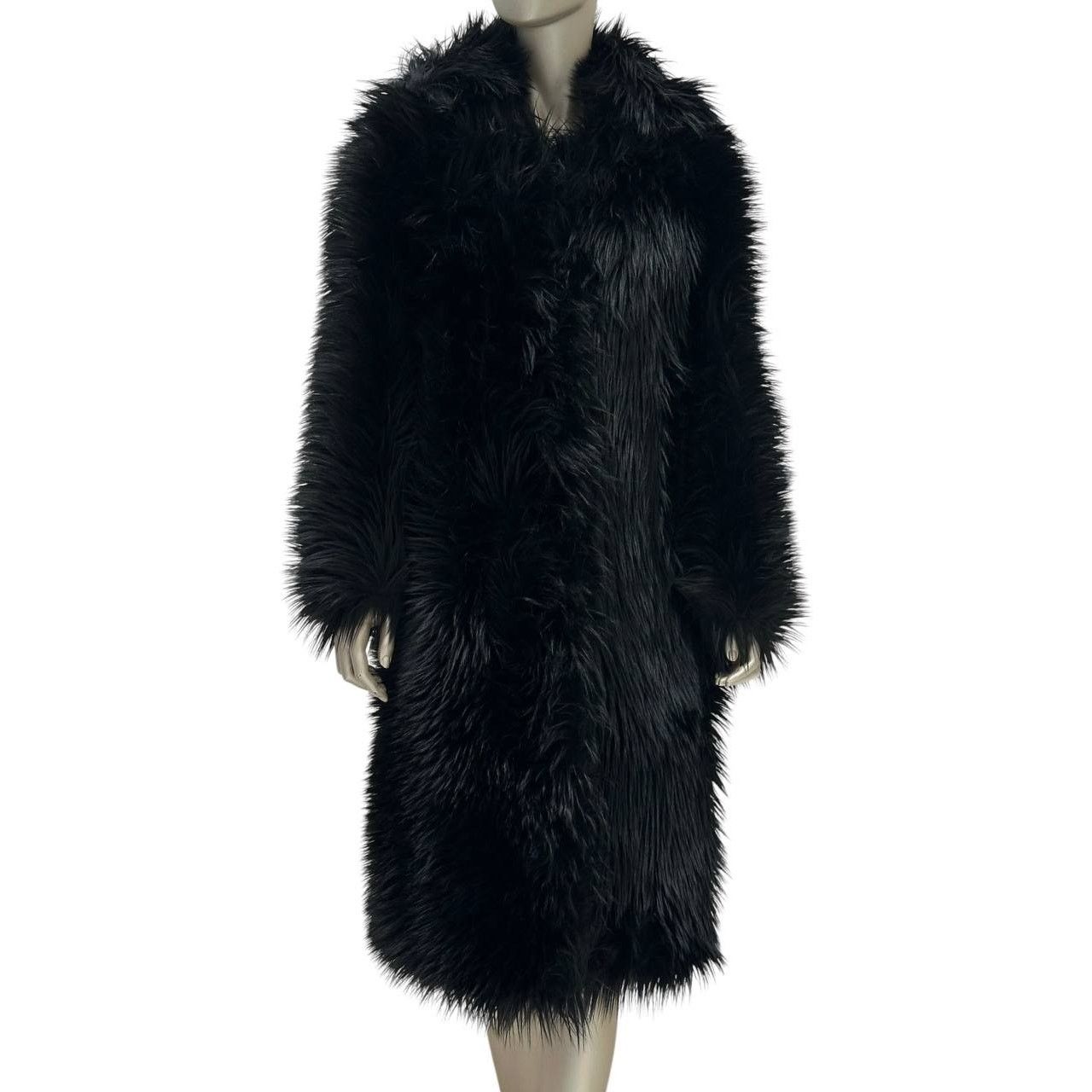 Prada Prada 2011 Black Faux Fur Coat Sz.40 Size S / US 4 / IT 40 - 1 Thumbnail