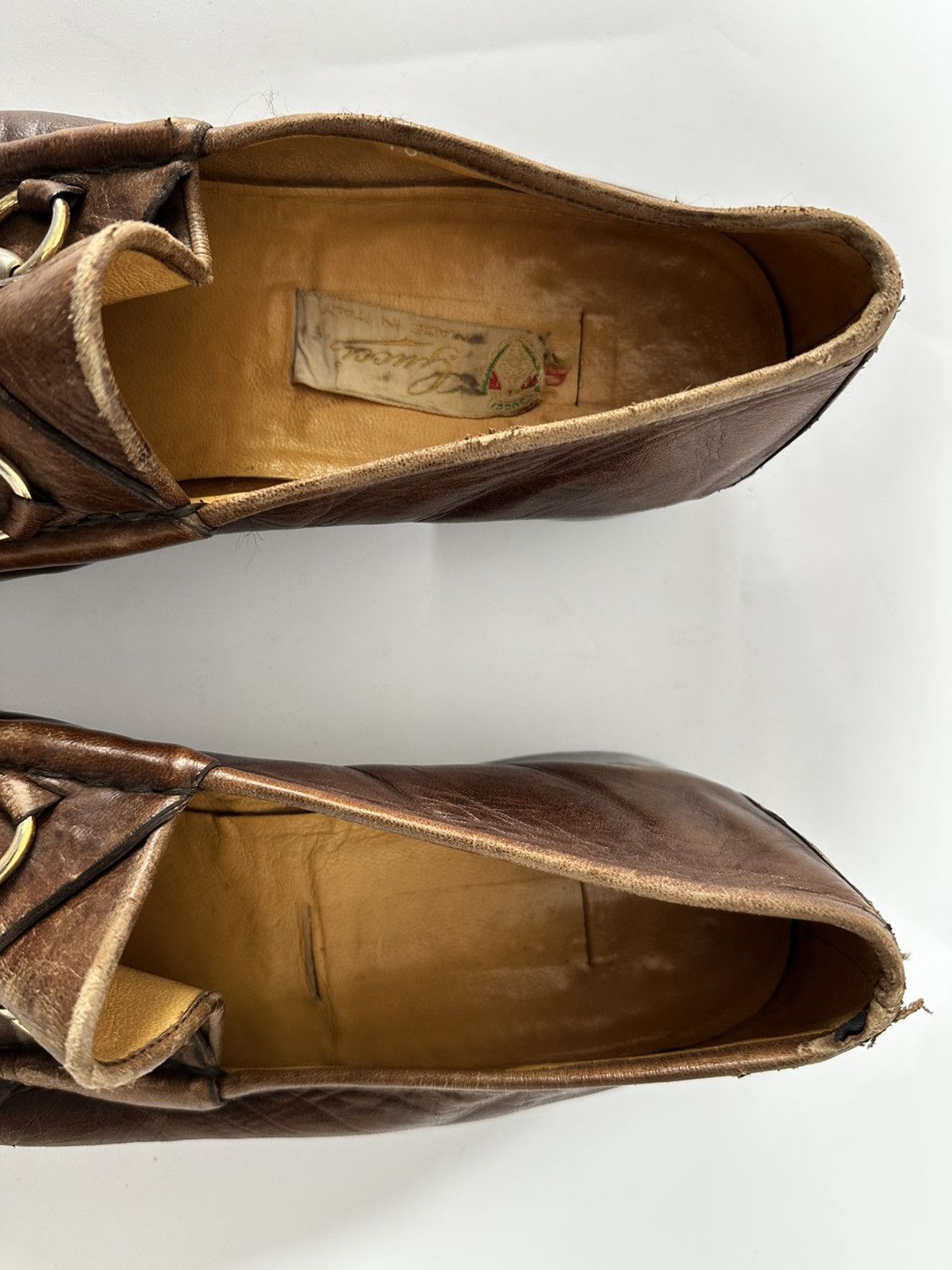 Gucci × Vintage Gucci Brown Leather Horsebit Loafers Size 42 Size US 9 / EU 42 - 9 Thumbnail
