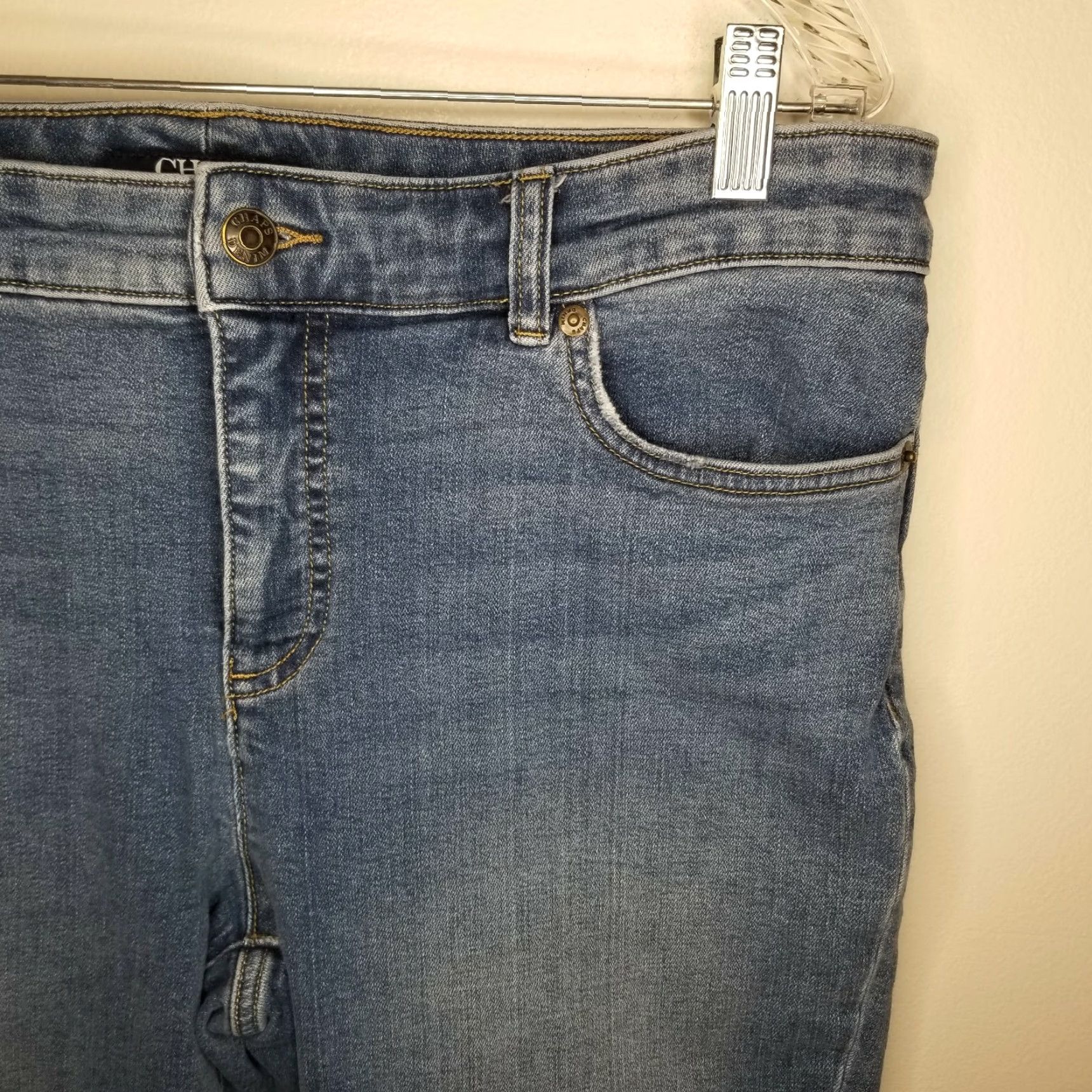 Chaps CHAPS Women's Capris Jeans Blue Size 12 Size 34" / US 12 / IT 48 - 2 Thumbnail