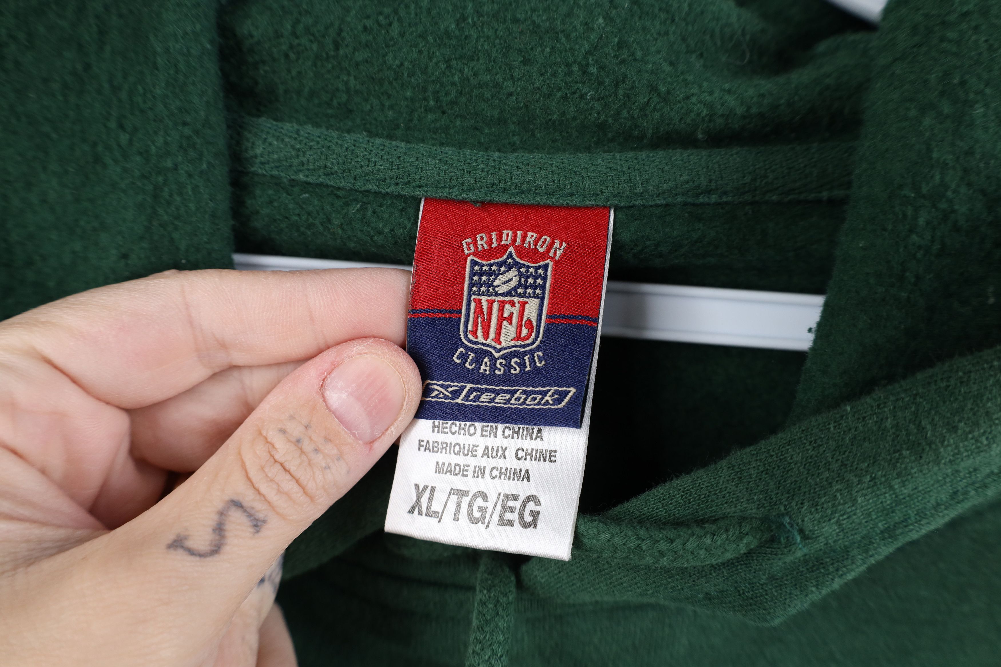 Reebok Vintage 90s Reebok Heavyweight Green Bay Packers Hoodie Size US XL / EU 56 / 4 - 7 Thumbnail