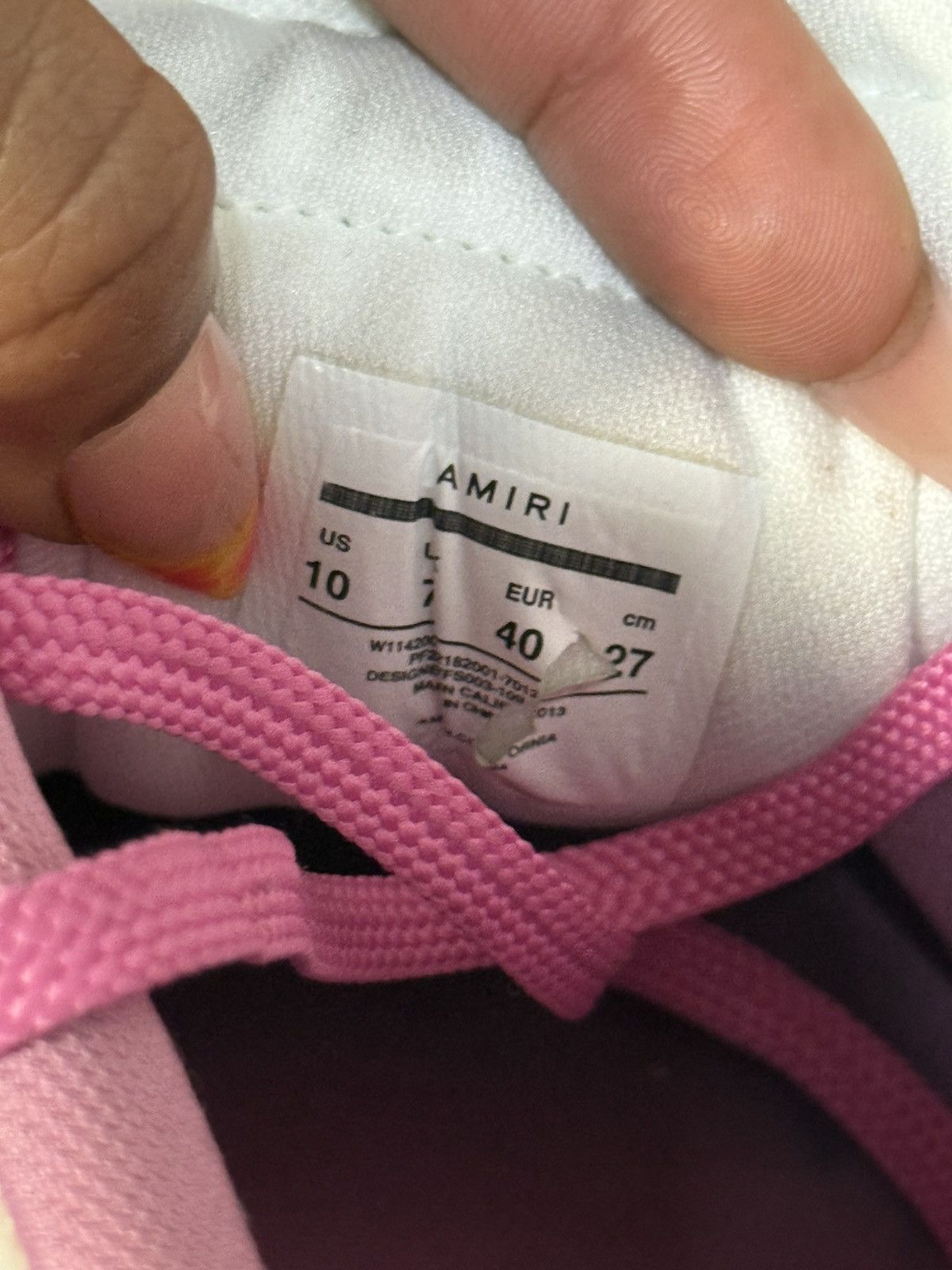 Amiri pink amiri bone sneakers Size US 10 / EU 43 - 8 Thumbnail