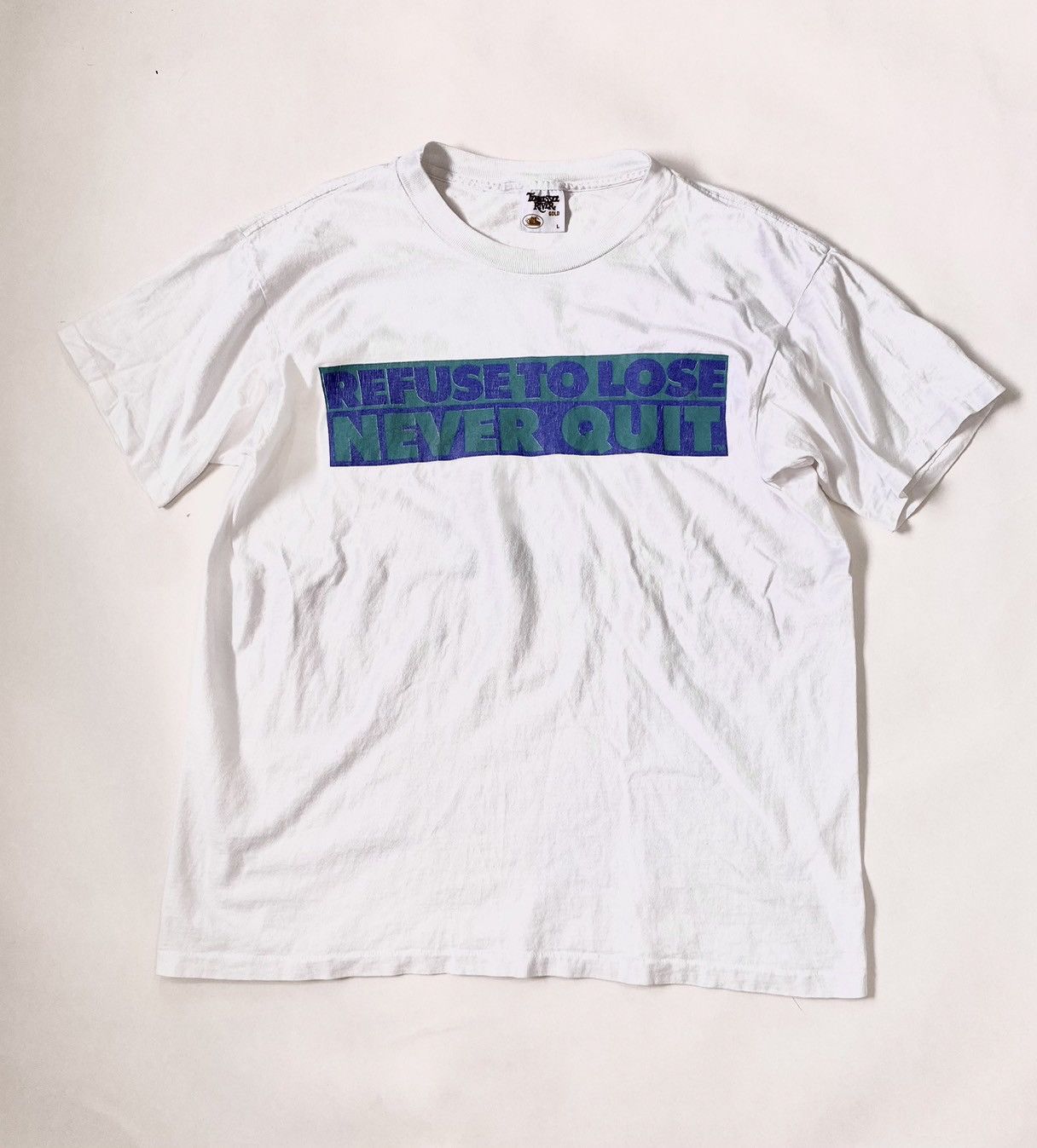 Japanese Brand × Vintage Vtg Slogan Tee Size US L / EU 52-54 / 3 - 1 Thumbnail