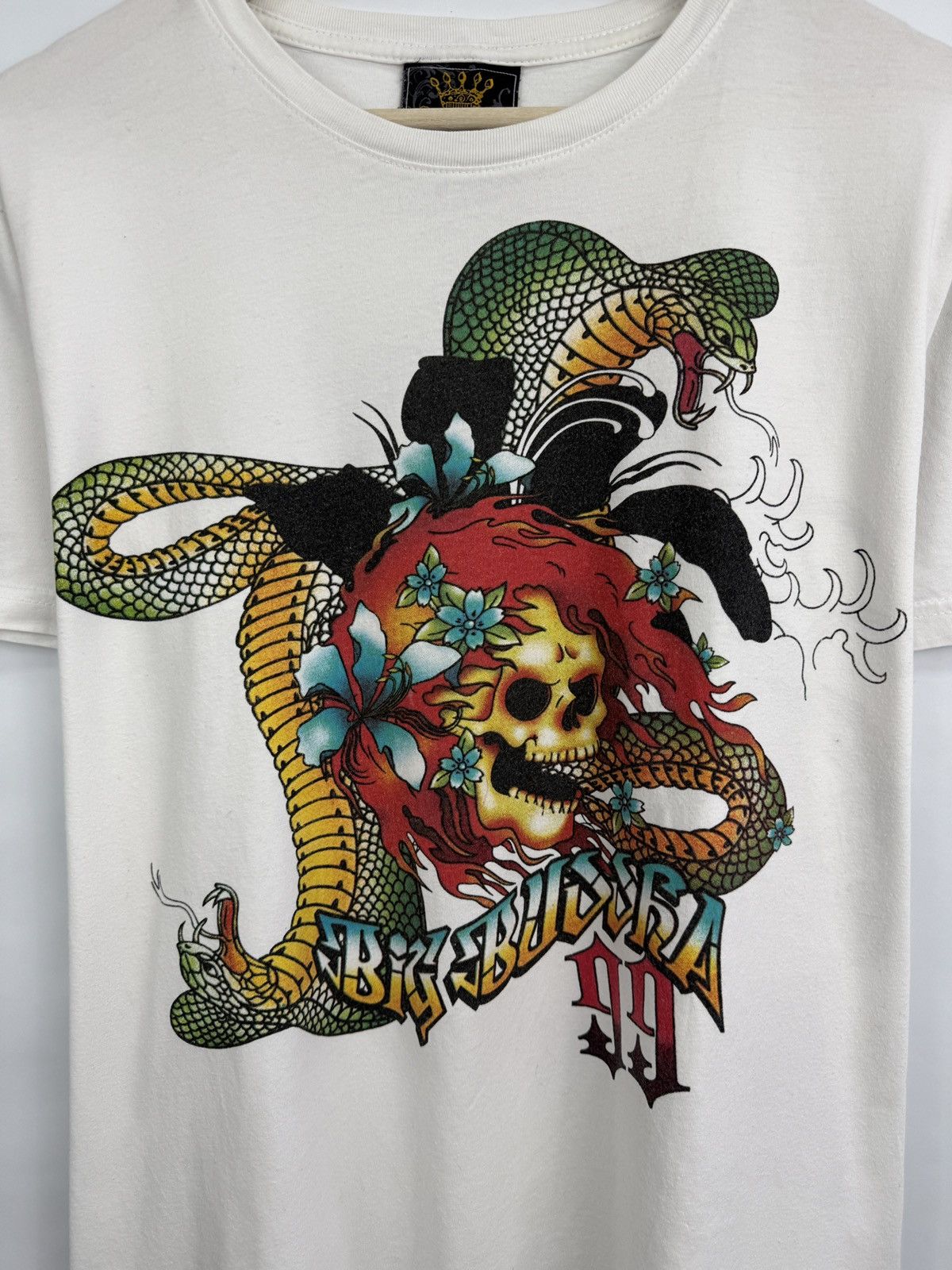 Christian Audigier × Ed Hardy 🇺🇸 Vintage 90s Big Buddha Forever ED Hardy Style t-shirt hype Size US M / EU 48-50 / 2 - 6 Thumbnail