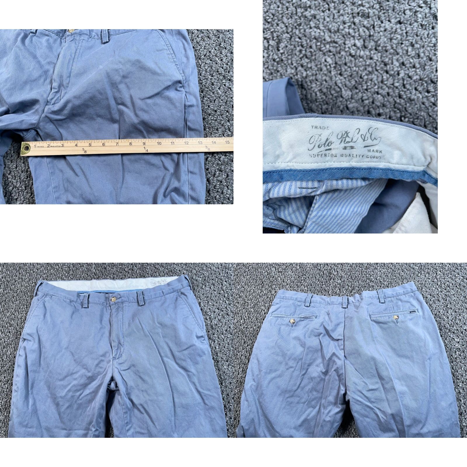 Polo Ralph Lauren VINTAGE Polo Ralph Lauren Chino Pants Men’s 36x30 Casual Cotton Mid-Rise Straight Leg Gray Size US M / EU 48-50 / 2 - 8 Thumbnail
