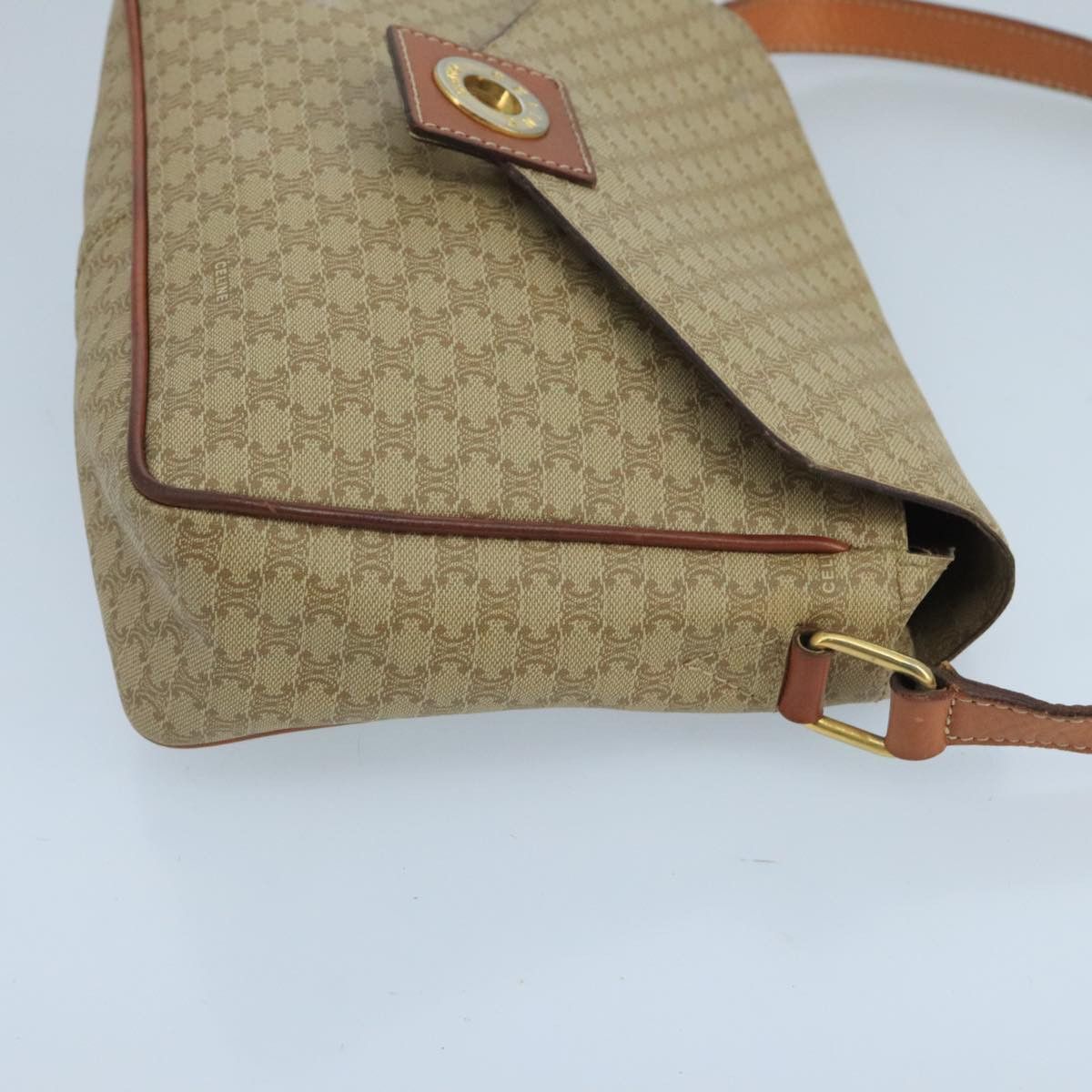 Celine CELINE Macadam Canvas Shoulder Bag Beige Gold Size ONE SIZE - 5 Thumbnail