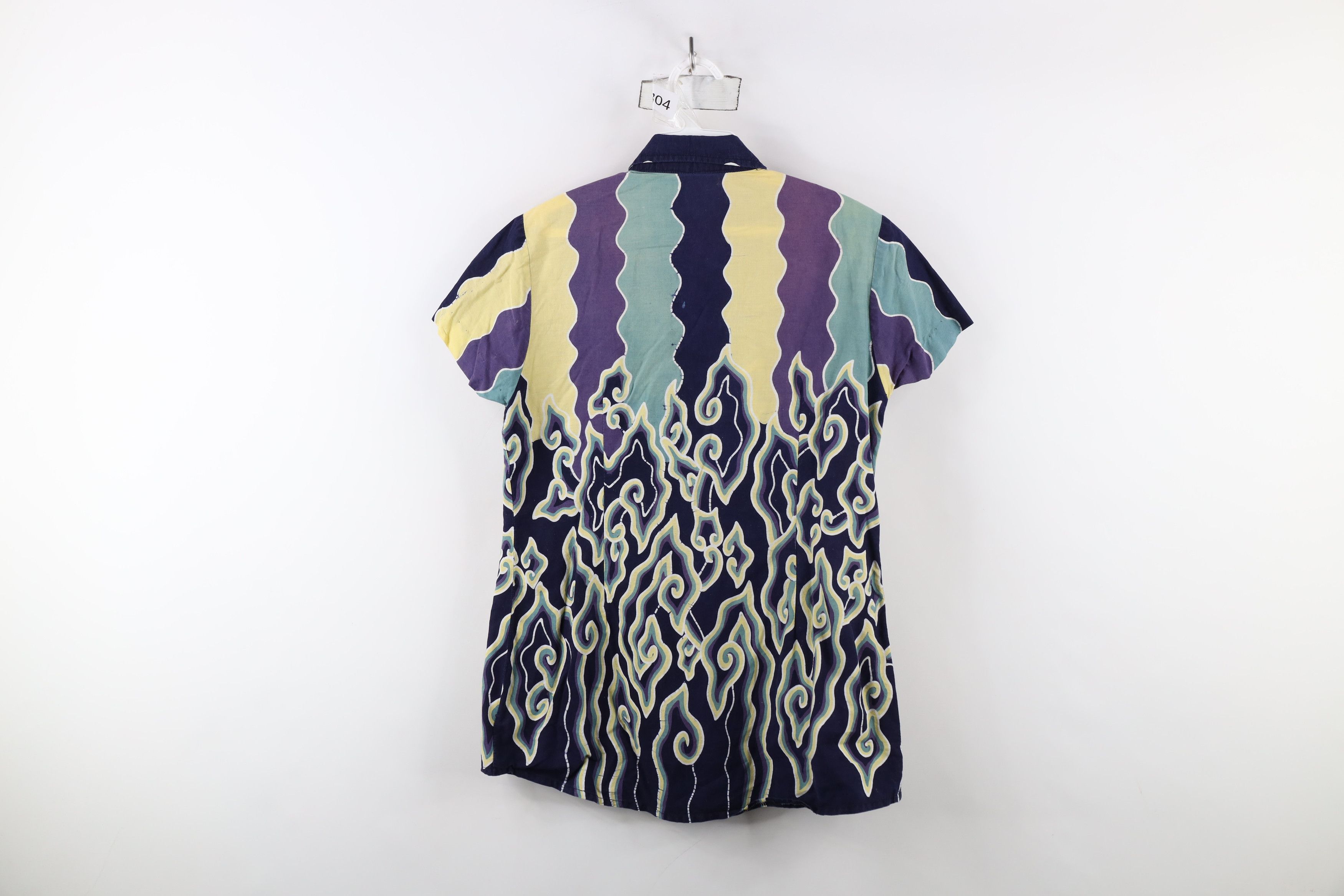 Vintage Vintage 90s Streetwear Geometric Collared Button Shirt Size M / US 6-8 / IT 42-44 - 11 Thumbnail