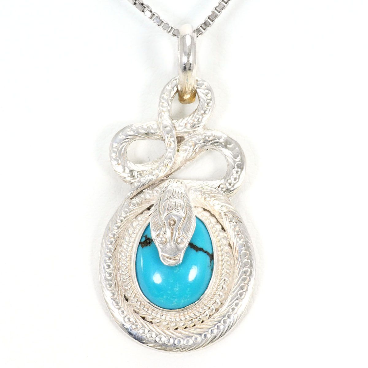 Other Other Silver 925 Turquoise Necklace Precious Metal Necklace DUTY FREE for USA Size ONE SIZE - 1 Thumbnail