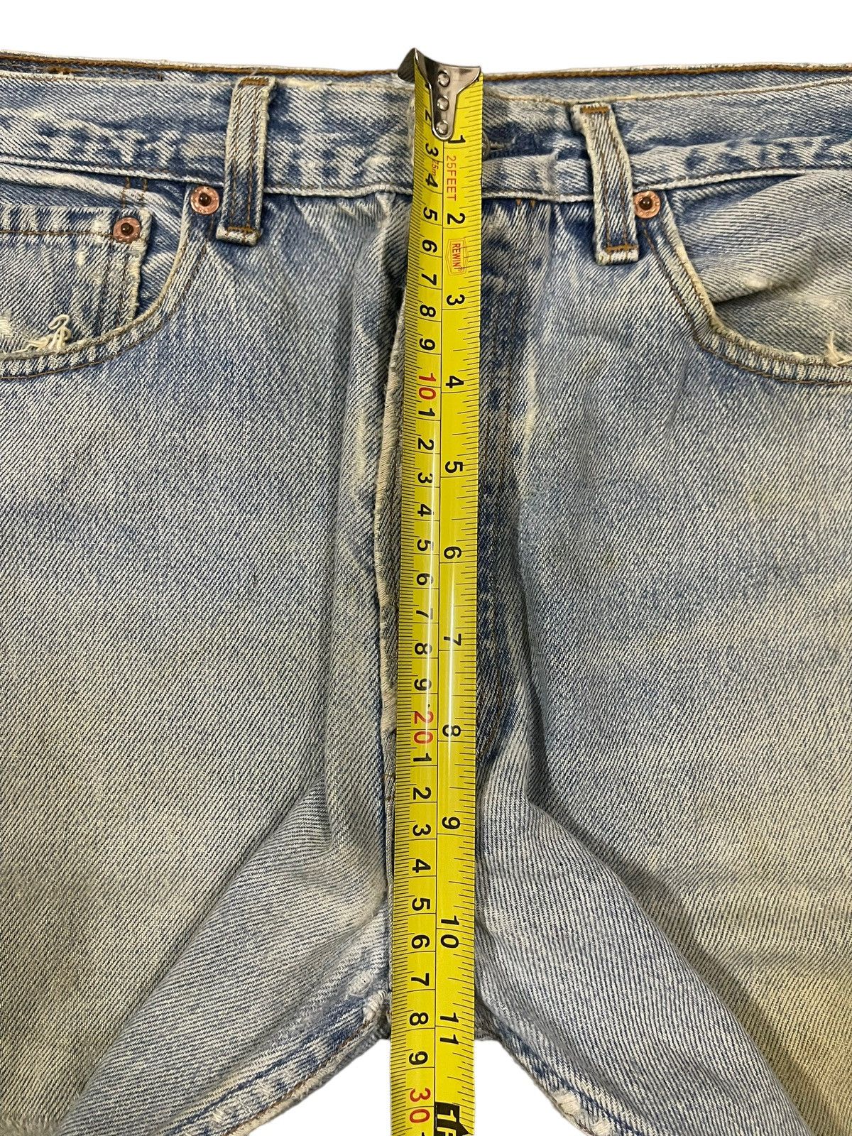Levi's Vintage 90s Levis 501 Blue Wash Distressed Style Jeans Size US 31 - 14 Thumbnail