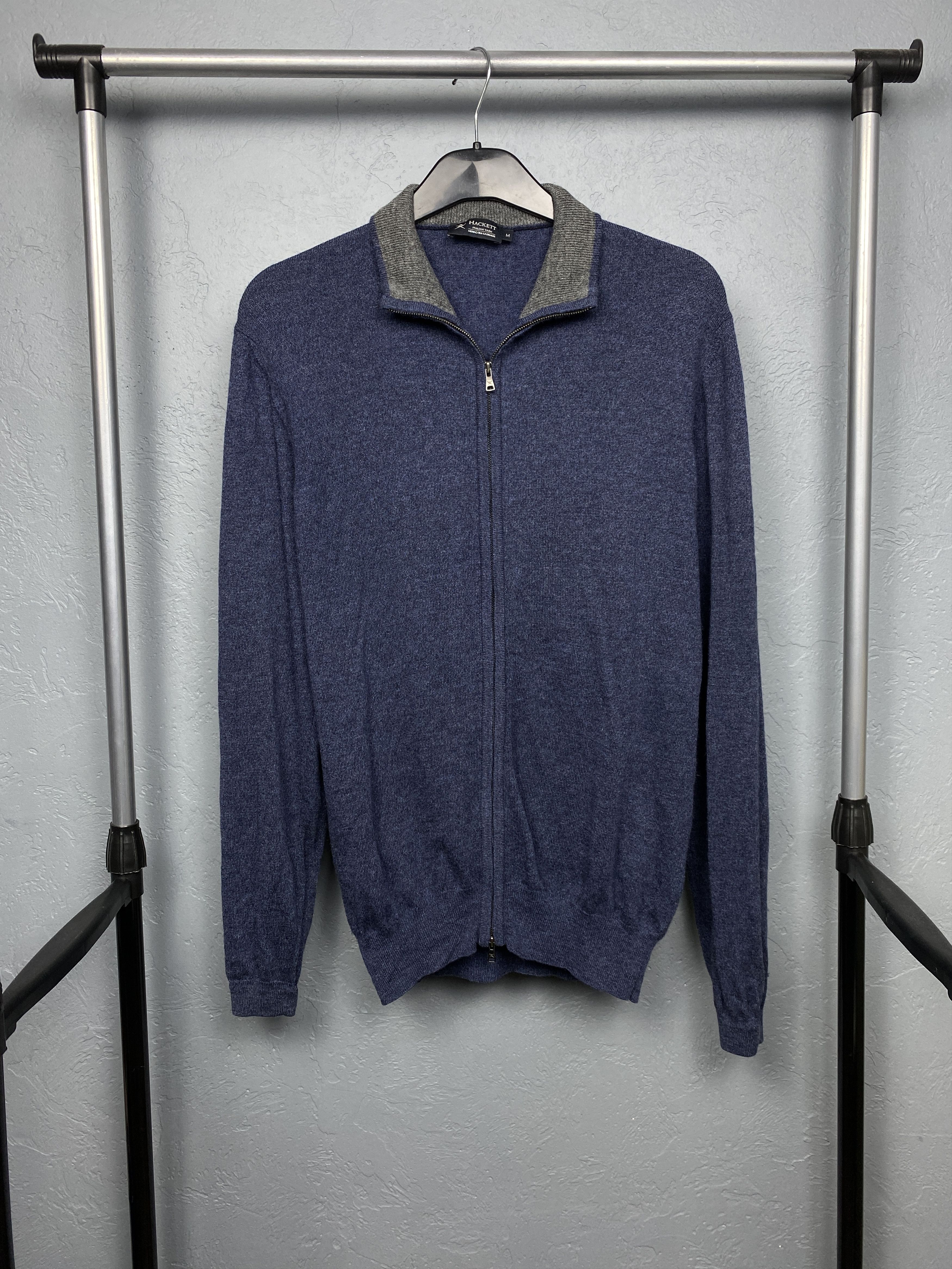 Hackett Hackett Vintage Mens Merino Wool Silk Cashmere Zip Sweater Size US M / EU 48-50 / 2 - 1 Thumbnail