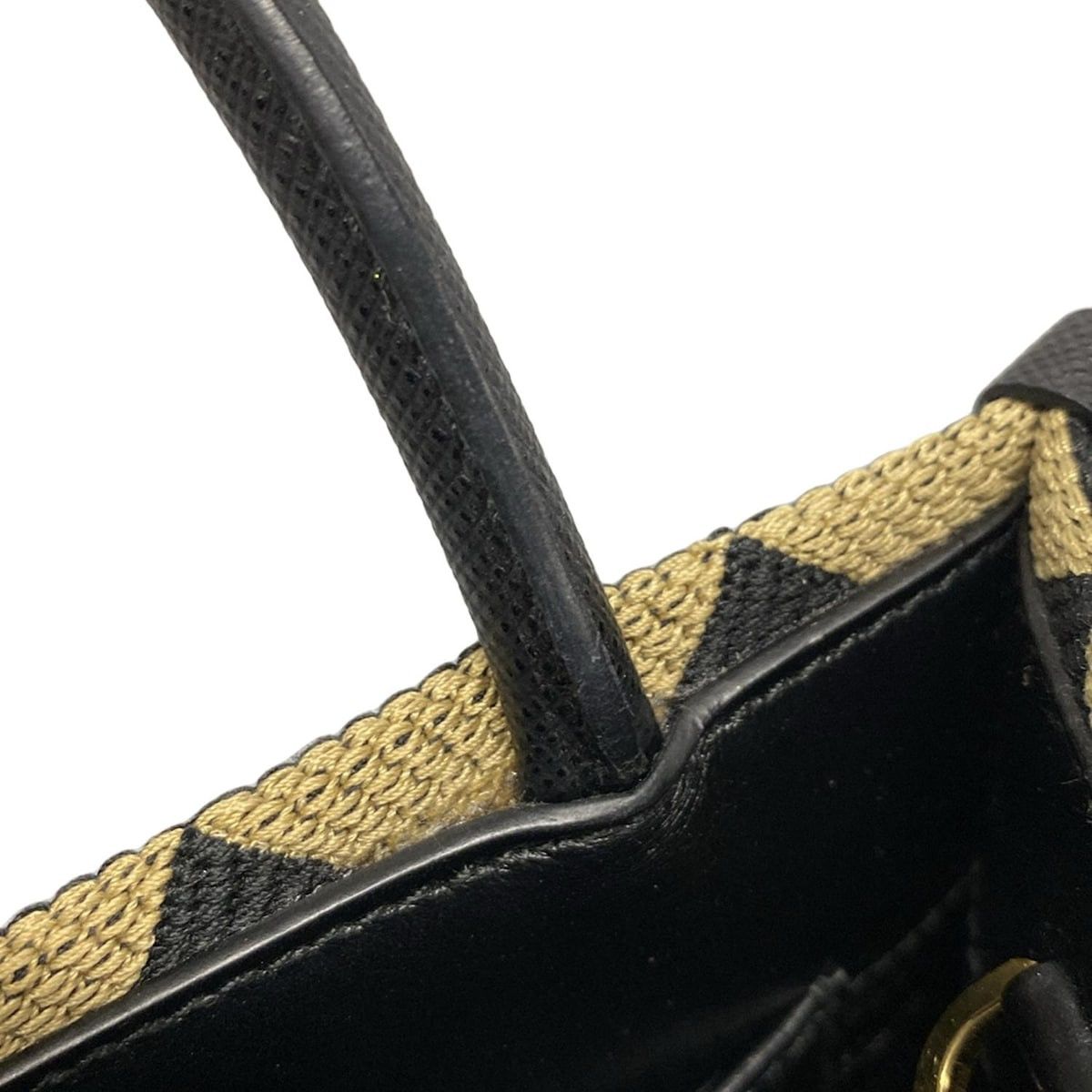 Prada PRADA Prada Symbol Embroidered Fabric Mini Bag Tote Bag Size ONE SIZE - 15 Thumbnail
