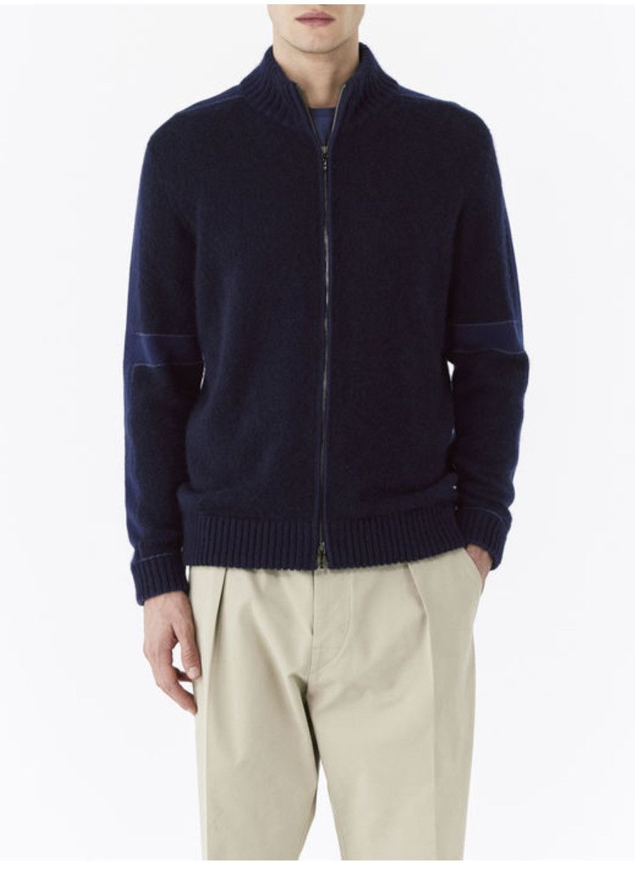 Loro Piana o1srvl11e1224 Celerina Cashmere Bomber Jacket in Navy Blue Size US M / EU 48-50 / 2 - 1 Preview