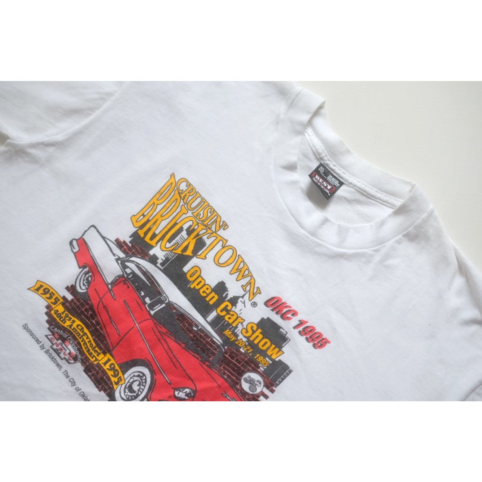 Fruit Of The Loom VINTAGE Fruit of the Loom 90s Chevrolet Chevy Corvette USA Made Bricktown Graphic T Shirt XL Size US XL / EU 56 / 4 - 5 Thumbnail