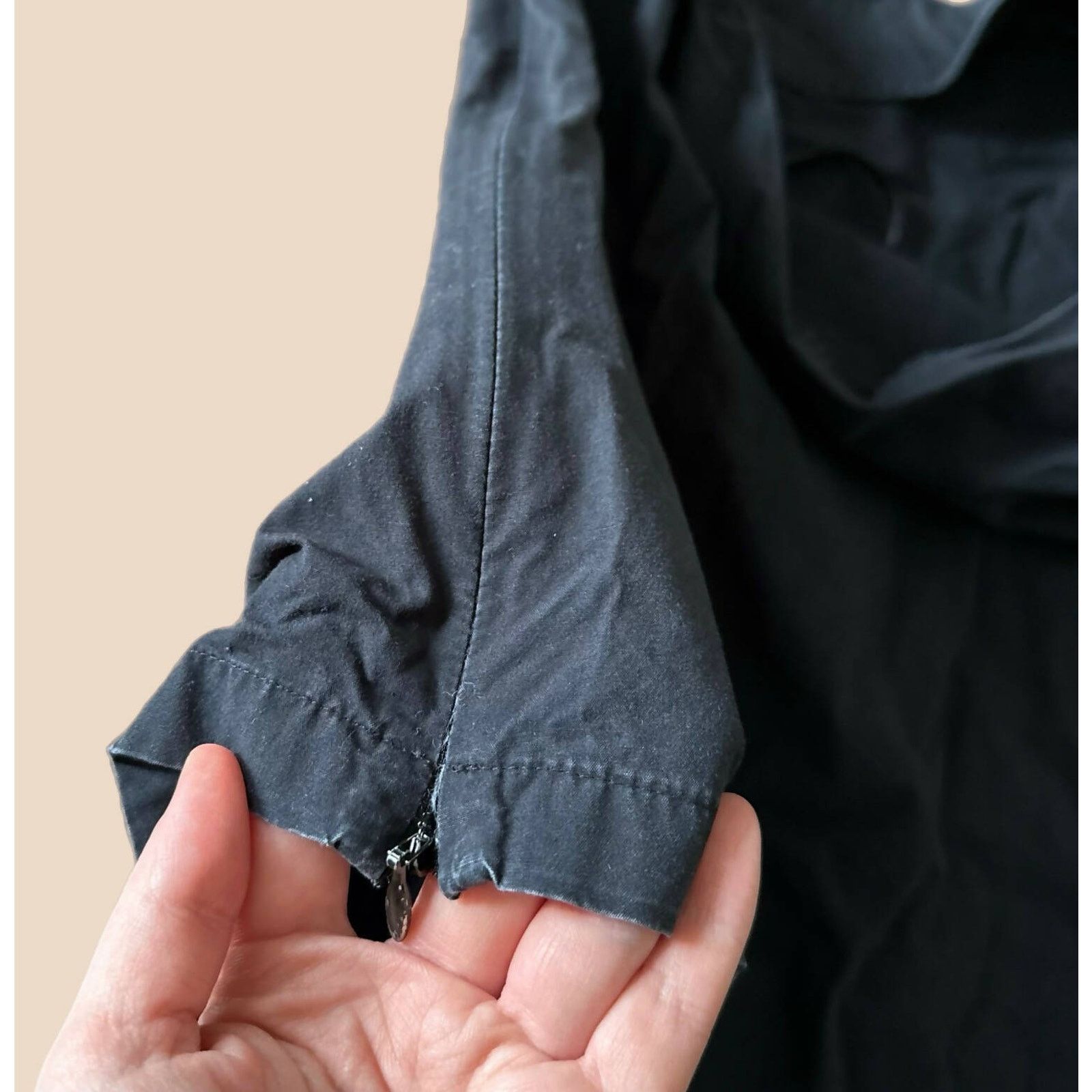 Frame FRAME Black One Shoulder Long Sleeve Cotton Blouson Top Sz M Size M / US 6-8 / IT 42-44 - 8 Thumbnail