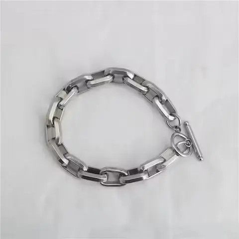 Jewelry Link Chain Bracelet 2000s Chrome Y2K Punk Skater Grunge Size ONE SIZE - 2 Thumbnail