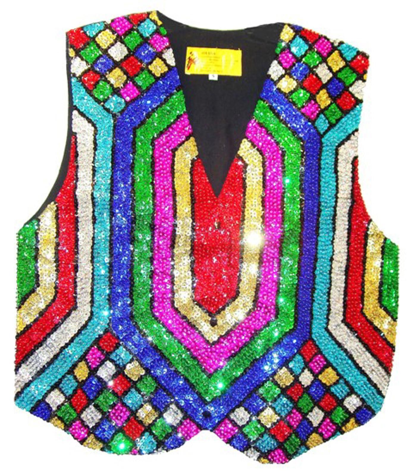Designer Sequin Vest MOSAIC RAINBOW Kids Size (up to 6 year old) Size ONE SIZE - 1 Preview
