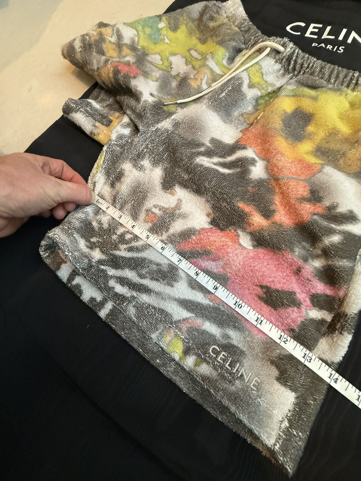 Celine $2.15k SS24 Celine tie dye tracksuit hoodie shorts Hedi Size US L / EU 52-54 / 3 - 15 Thumbnail
