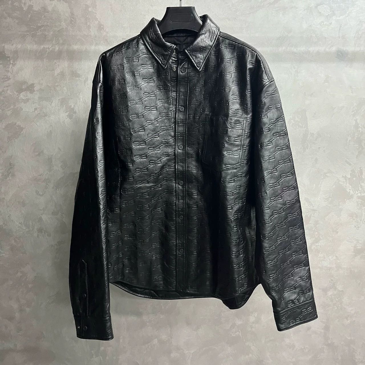 Balenciaga Balenciaga Black Logo Leather Jacket Size US S / EU 44-46 / 1 - 1 Thumbnail