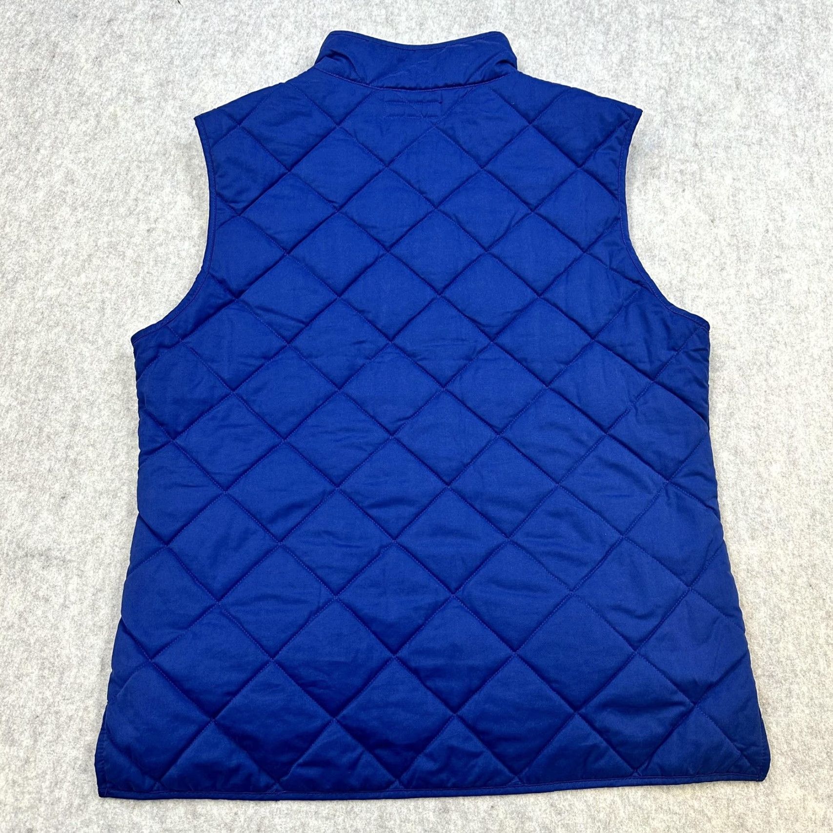 Vintage Crown & Ivy Vest Women Medium Blue Quilted Full Zip Stand Collar Pockets Outdoor Size M / US 6-8 / IT 42-44 - 7 Thumbnail