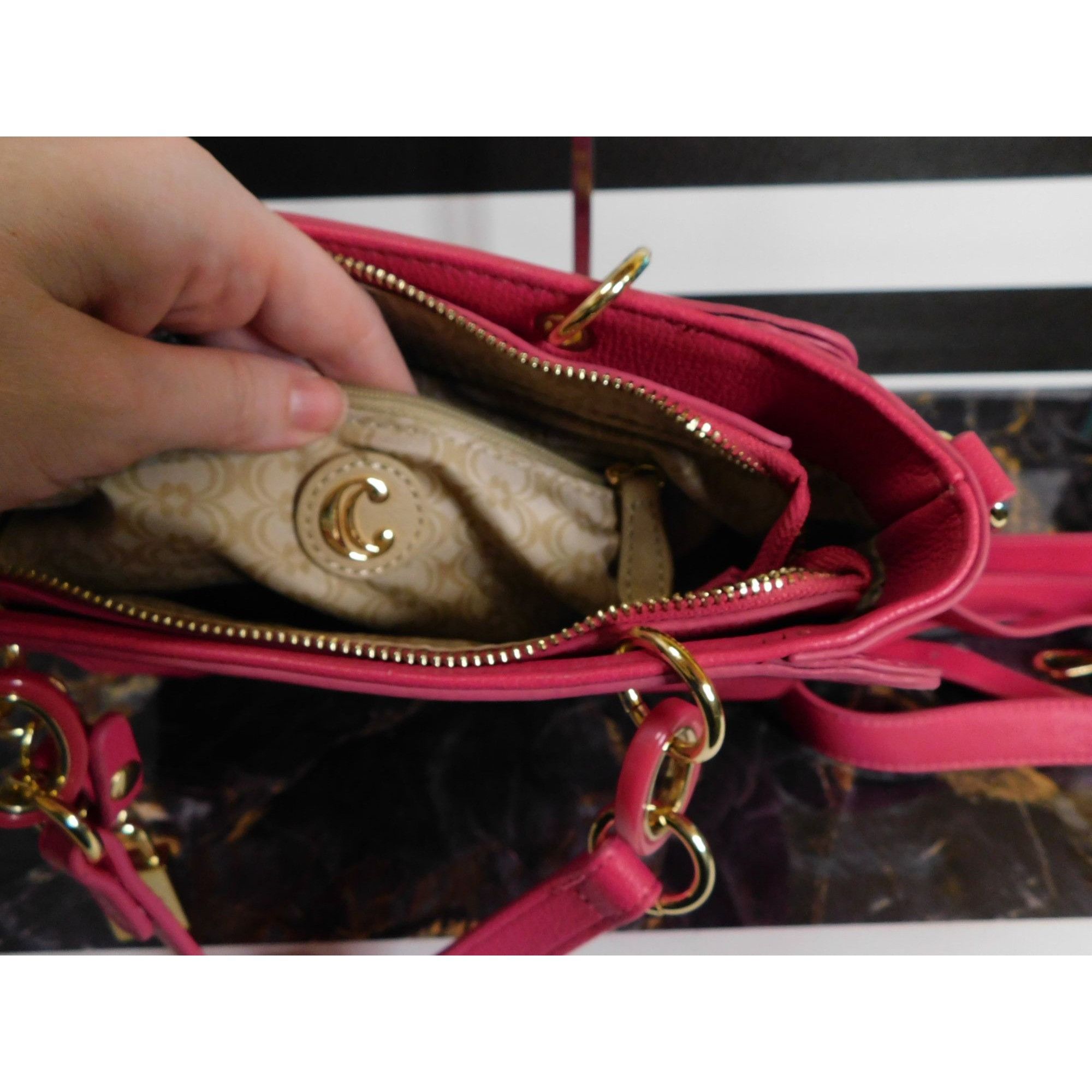 Other Charming Charlie Pink Handbag With Gold Tone Accents Size ONE SIZE - 6 Thumbnail